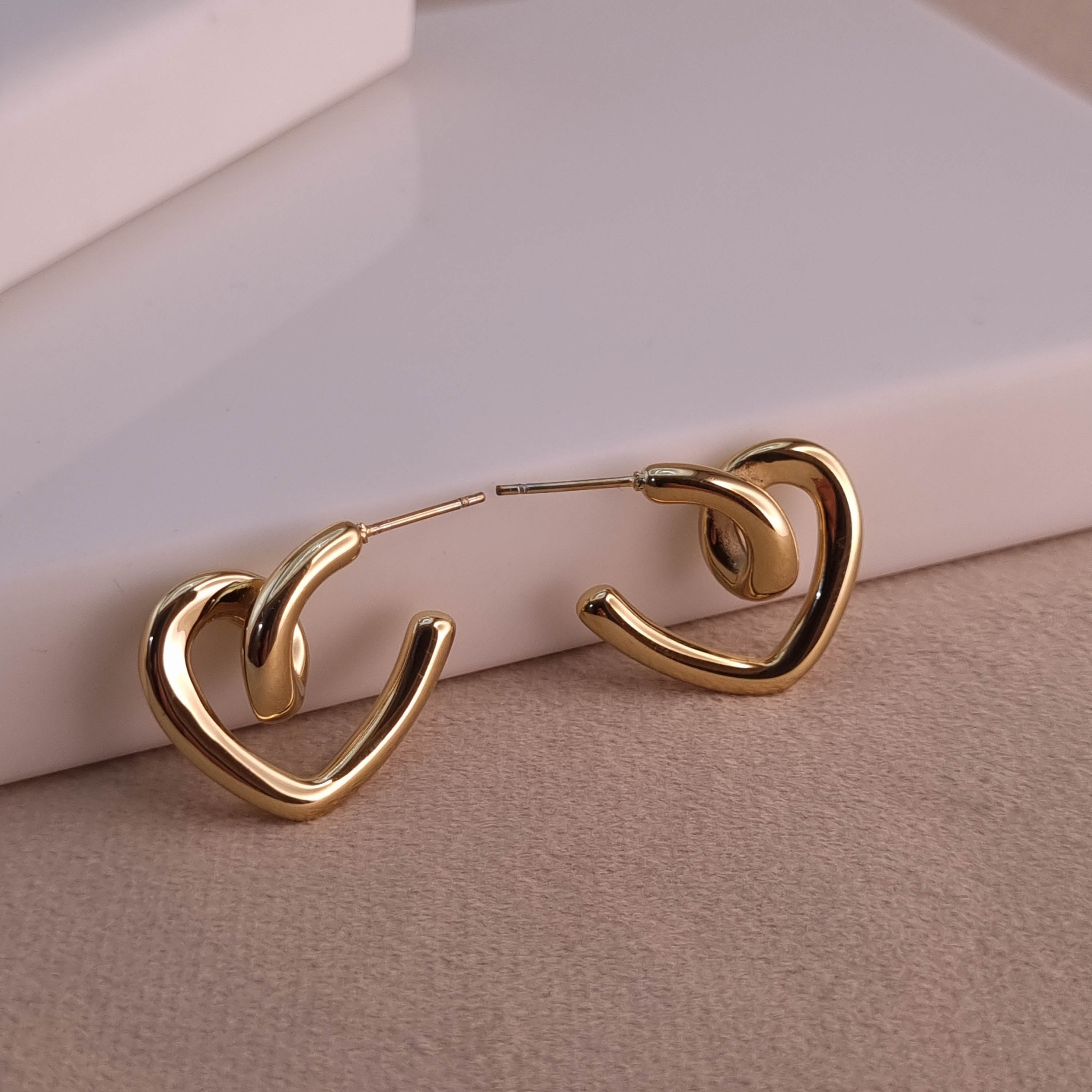 Ethereal Heart Hoops