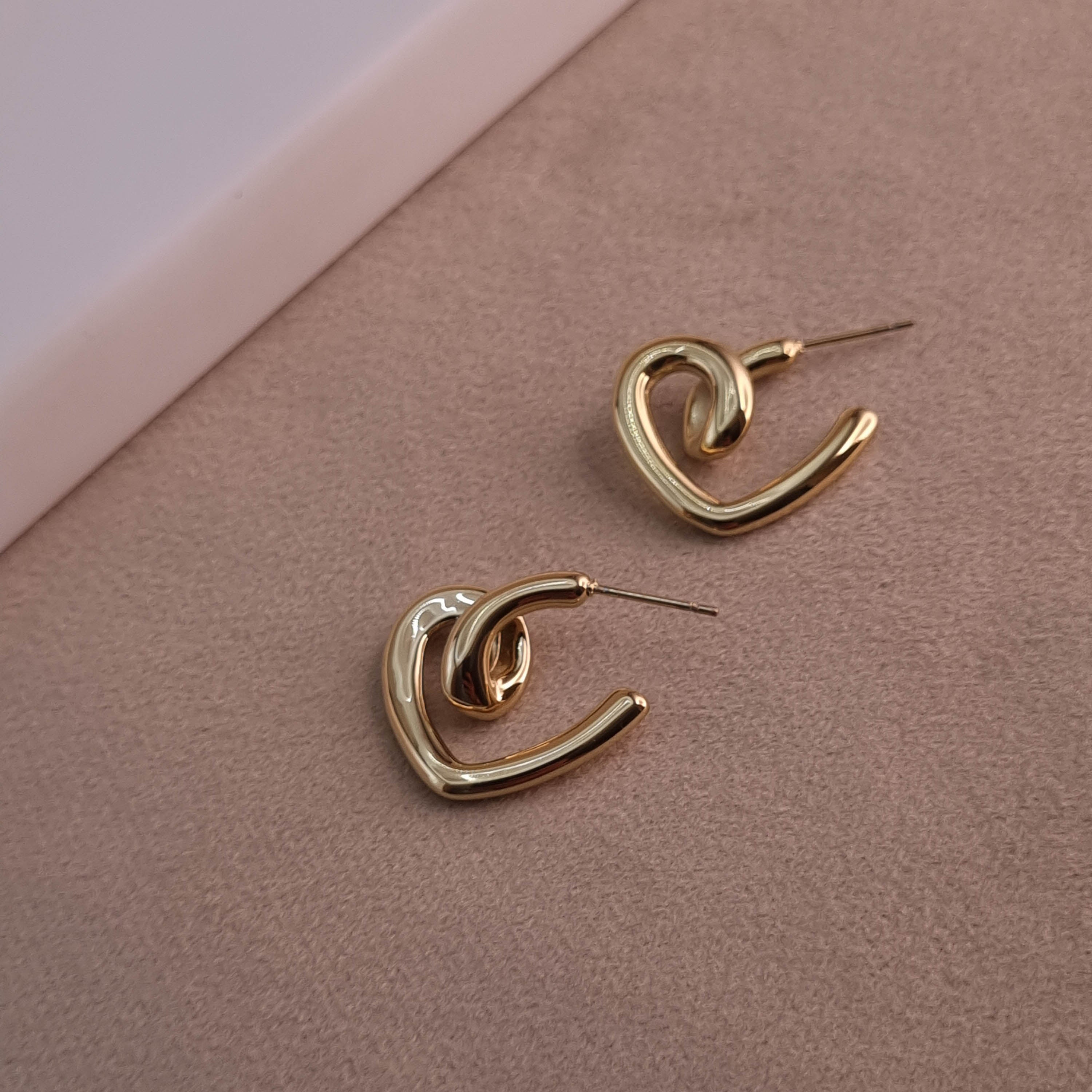 Ethereal Heart Hoops