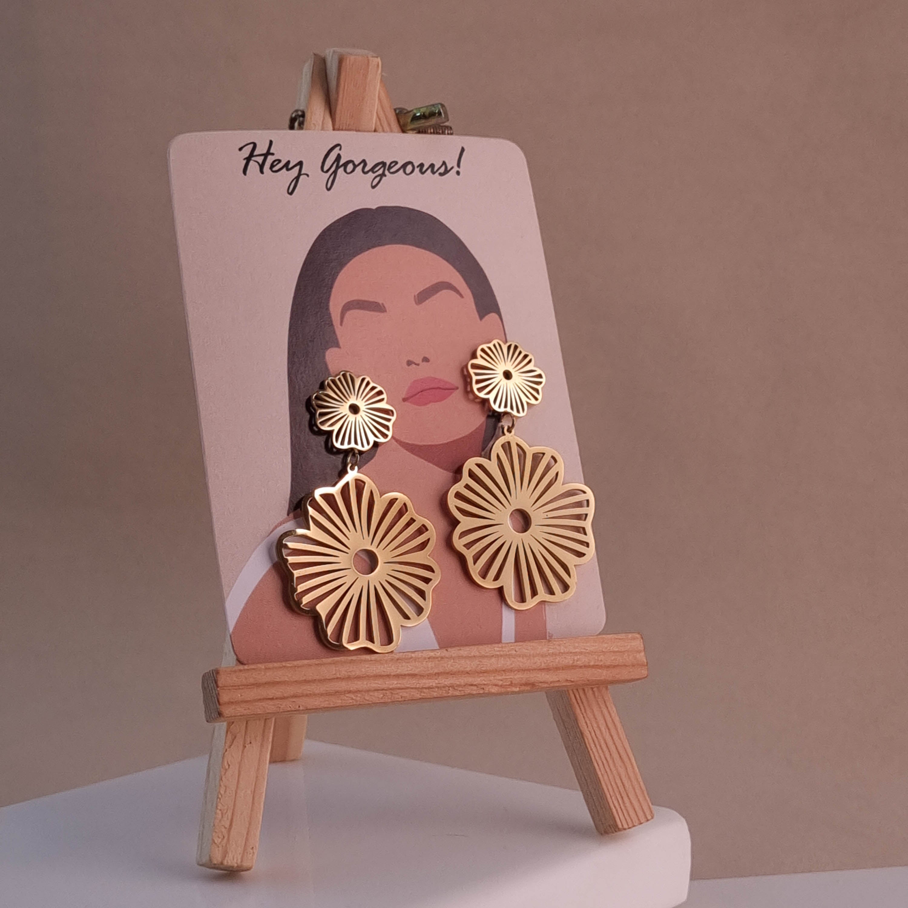 Golden Bloom Statement Earrings