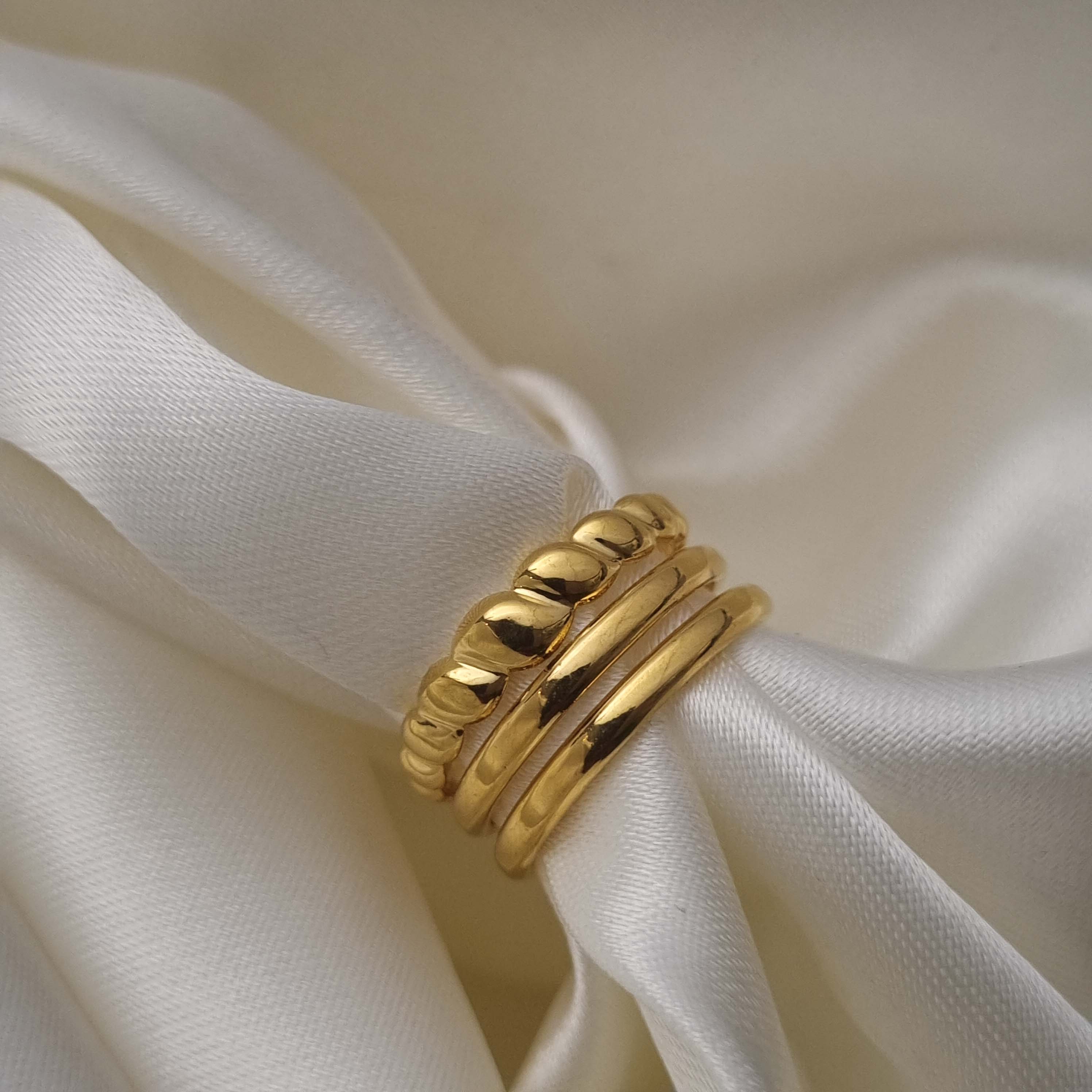 Luminous Cascade Ring