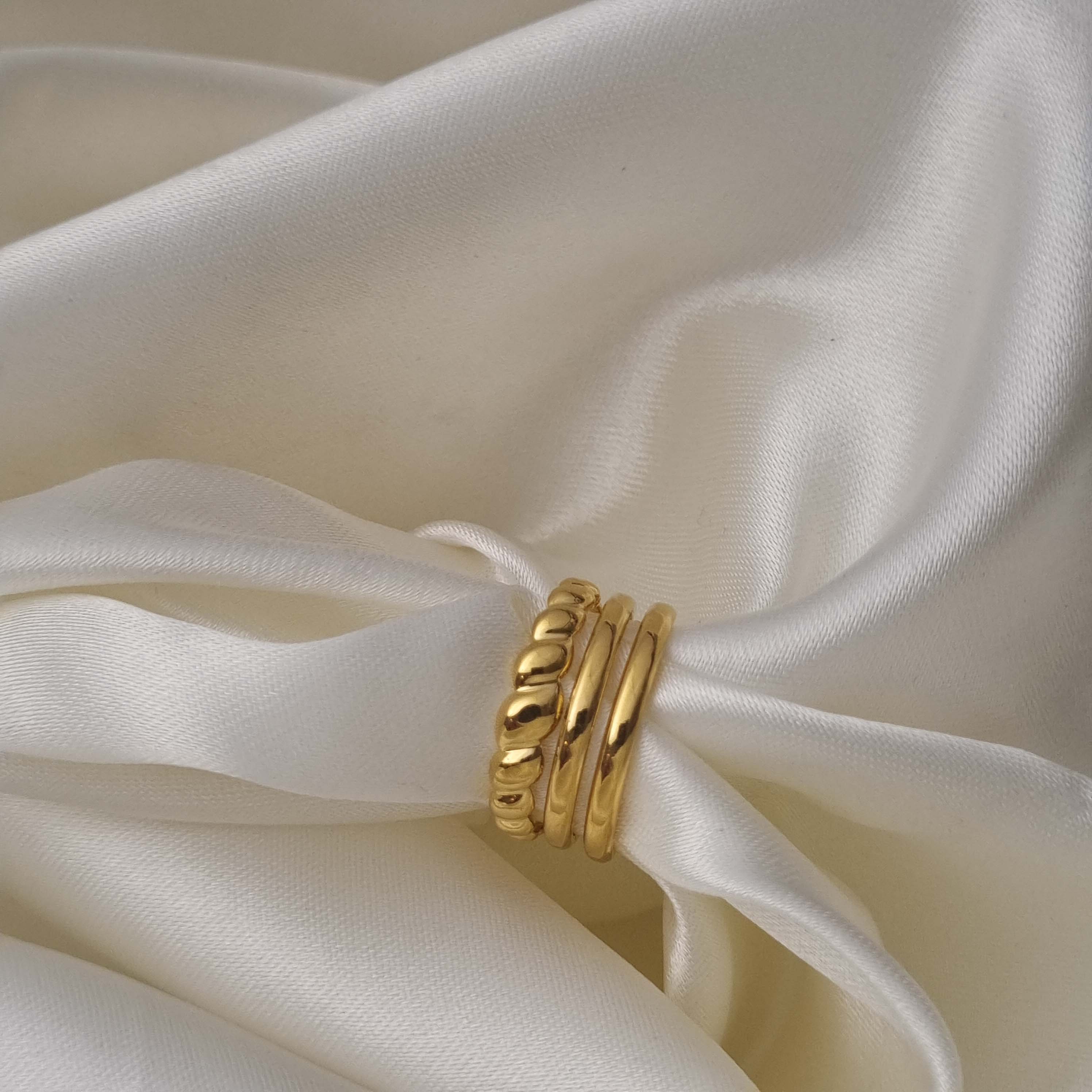 Luminous Cascade Ring