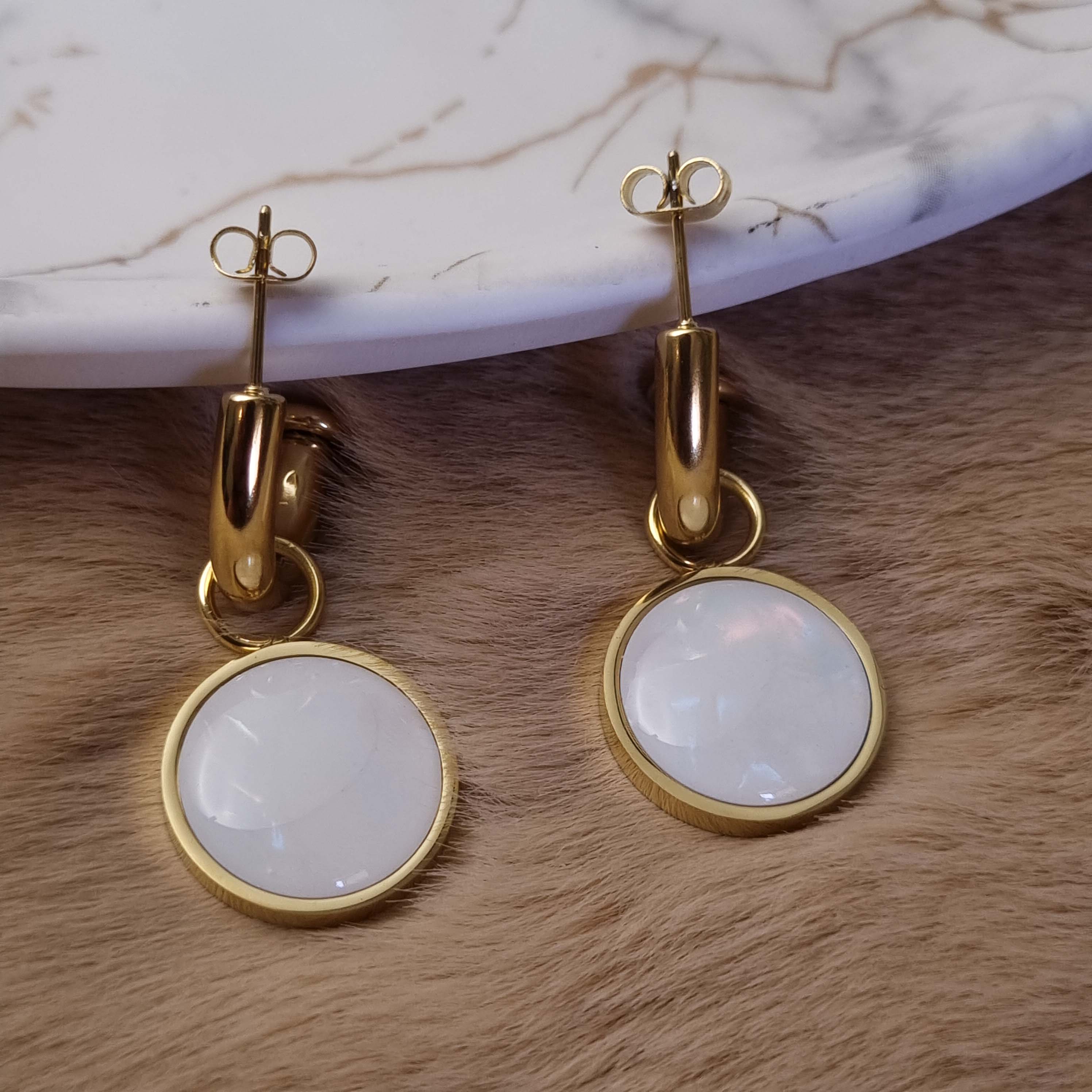 Lunar Glow Drop Earrings
