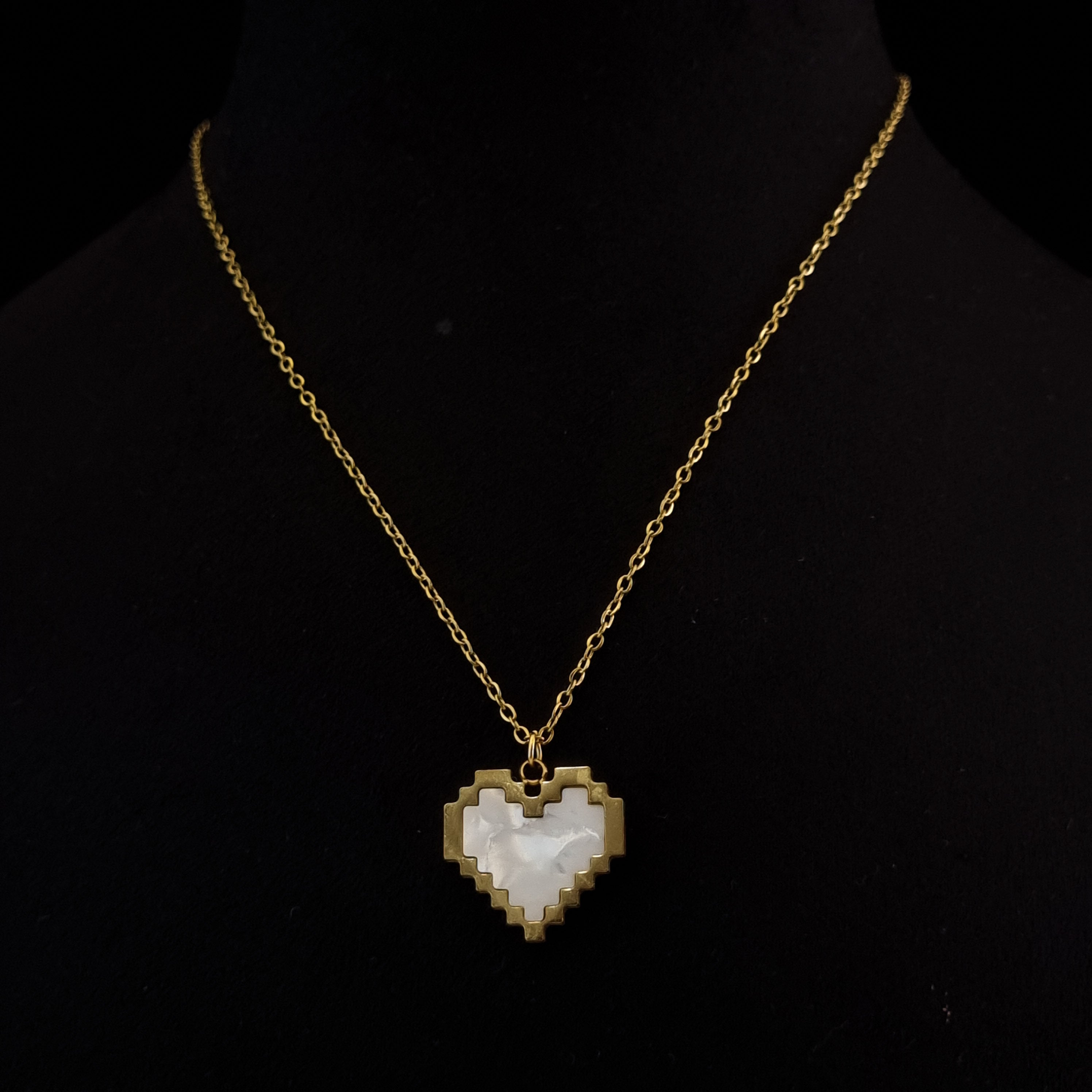 Pixel Heart Necklace