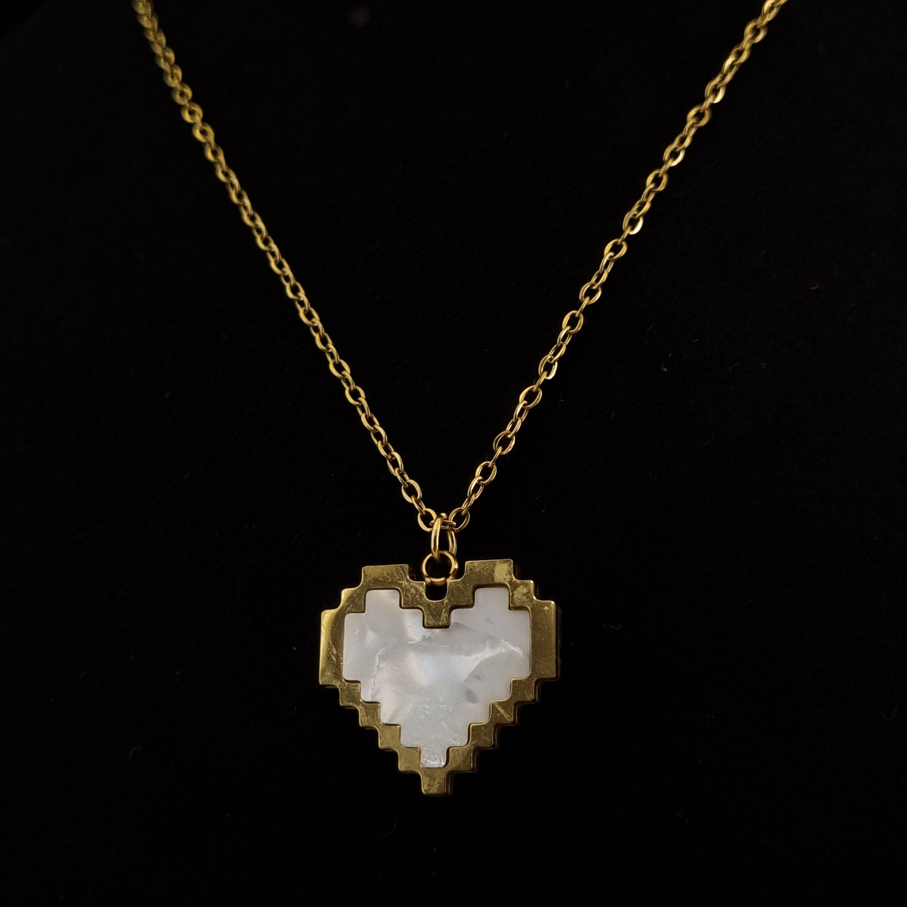 Pixel Heart Necklace