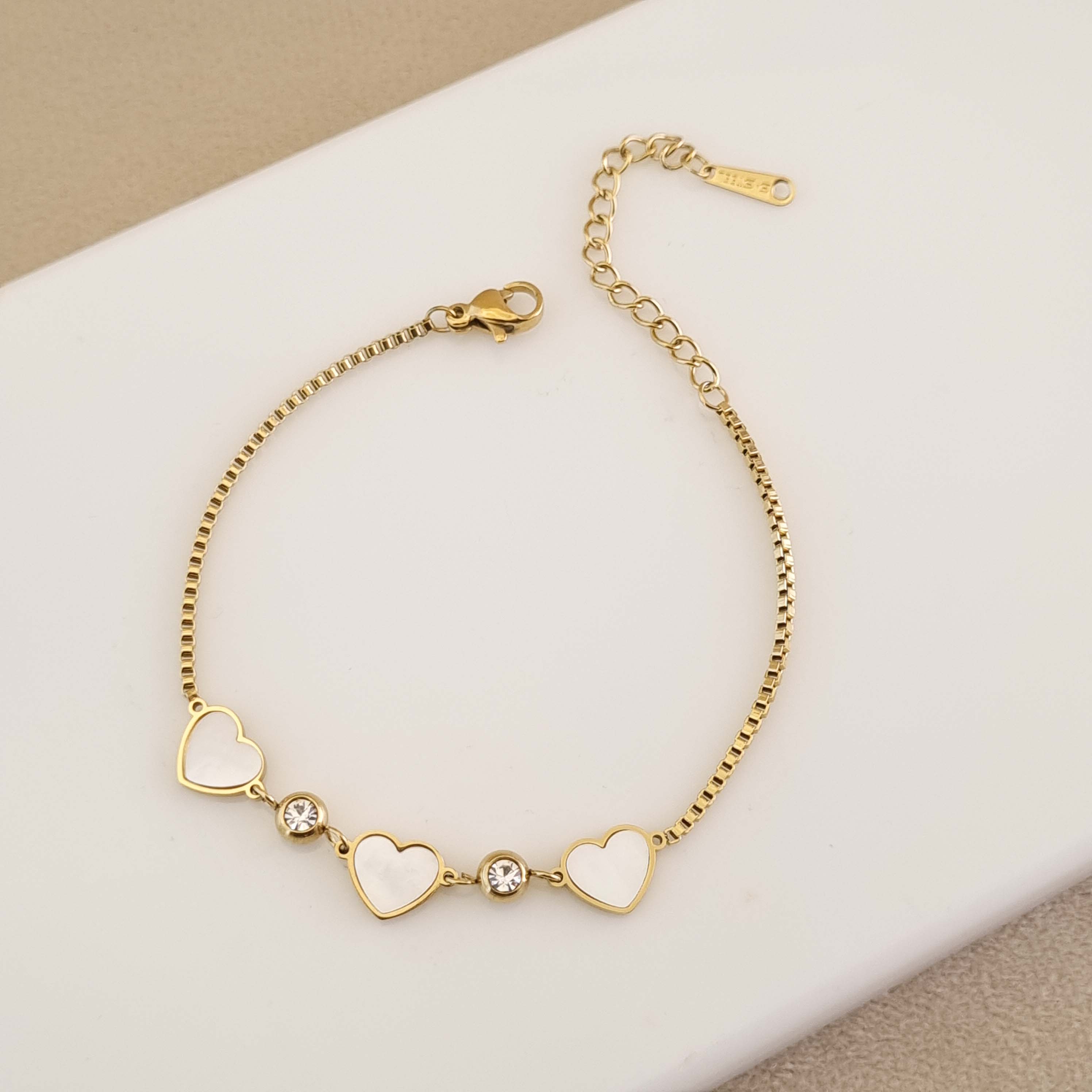 Ethereal Heart Charm Bracelet