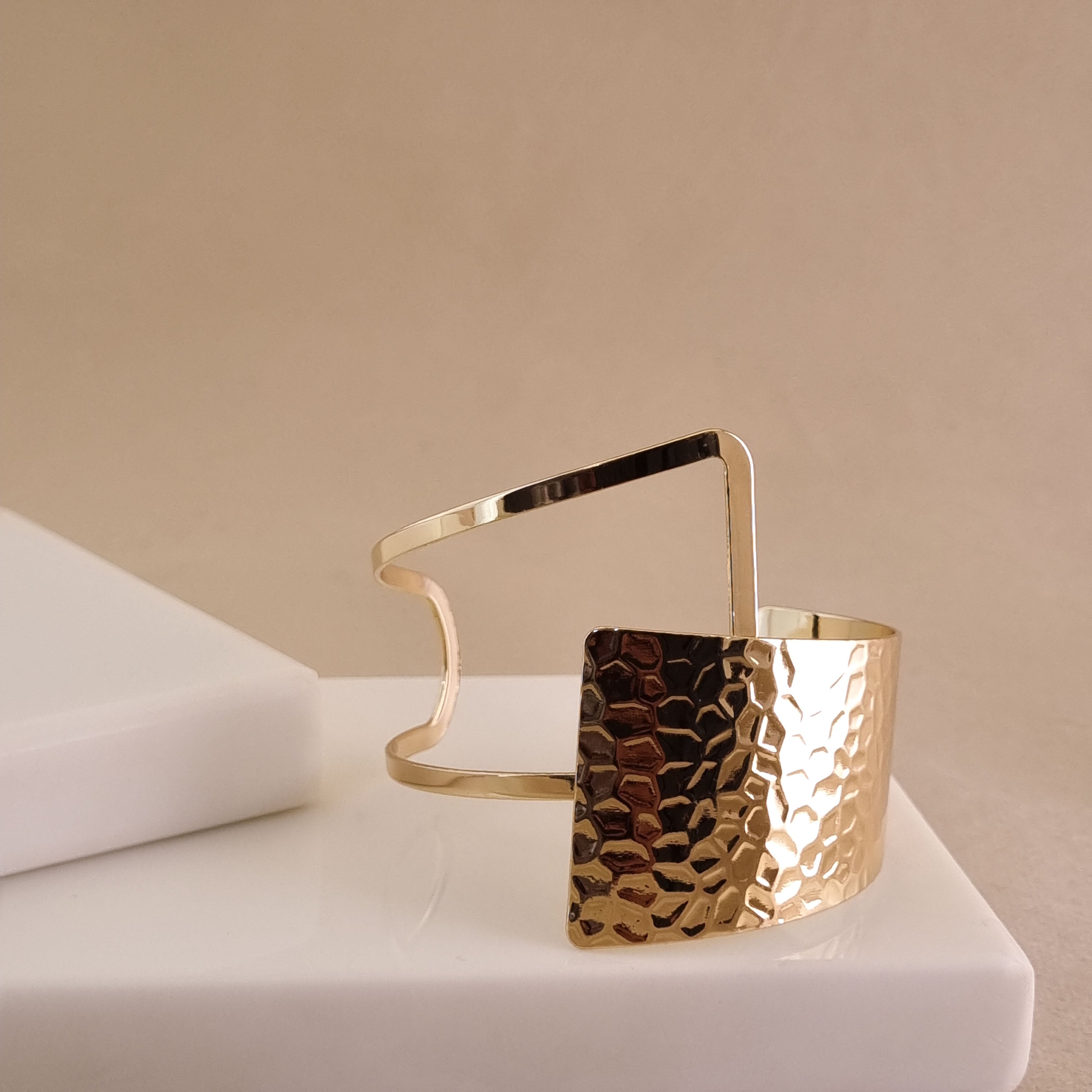 Sculptural Hammered Cuff
