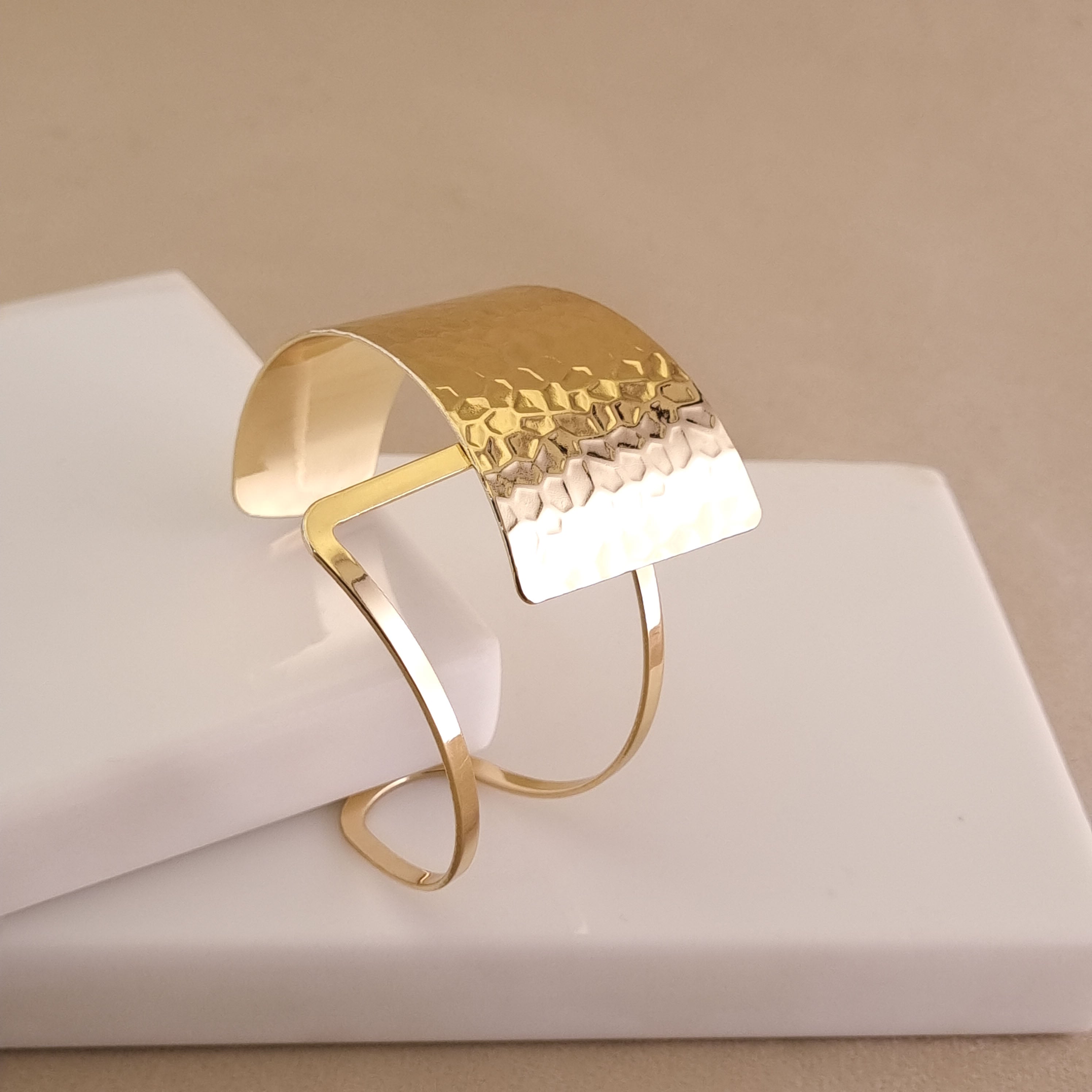 Sculptural Hammered Cuff