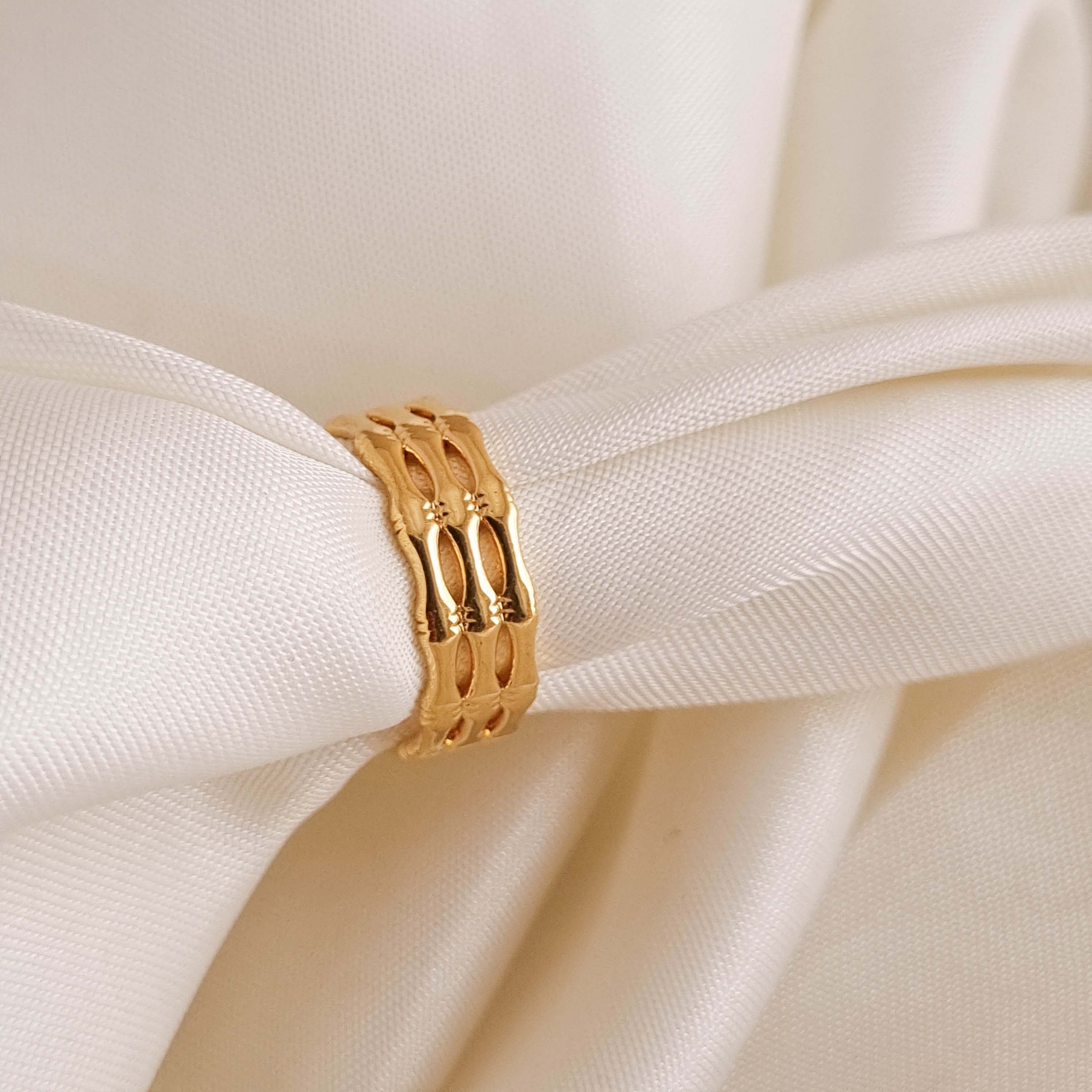 Golden Bamboo Ring