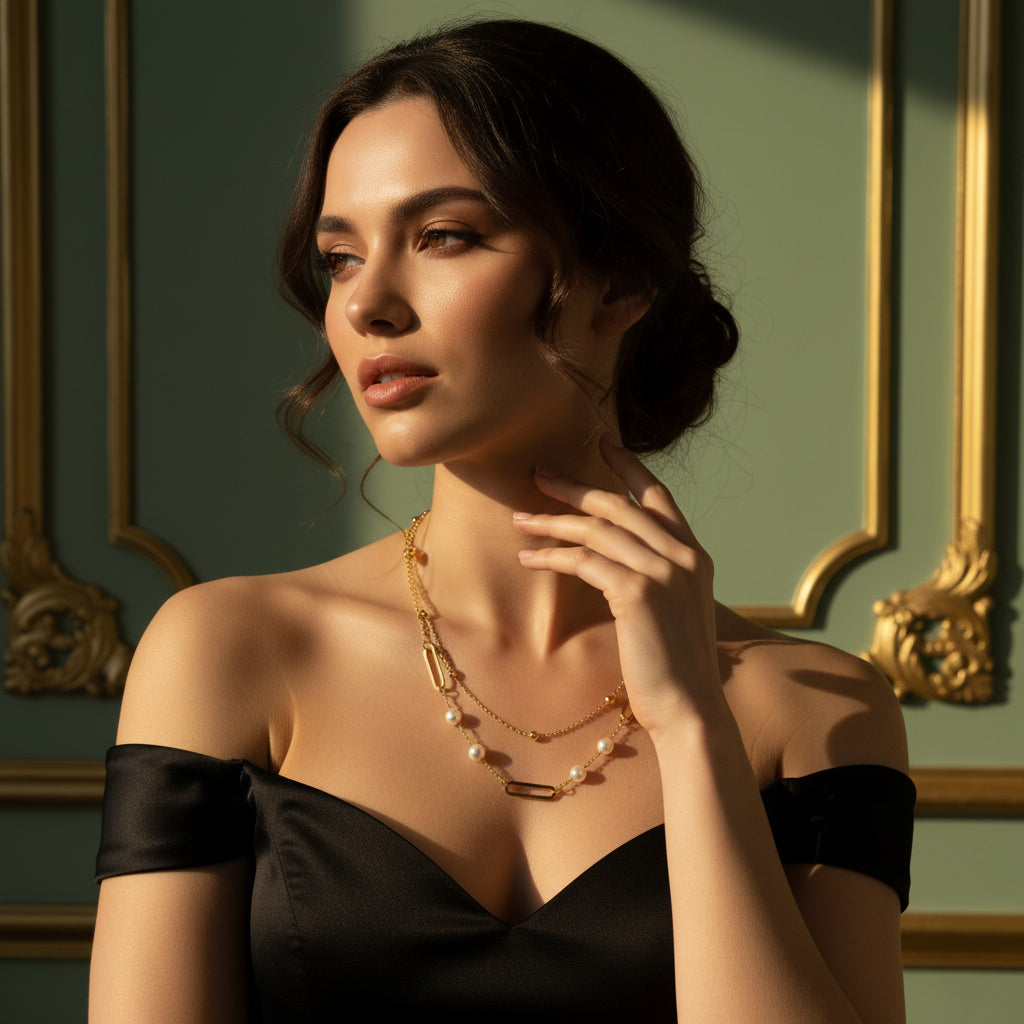 Modern Pearl Link Layer Chain