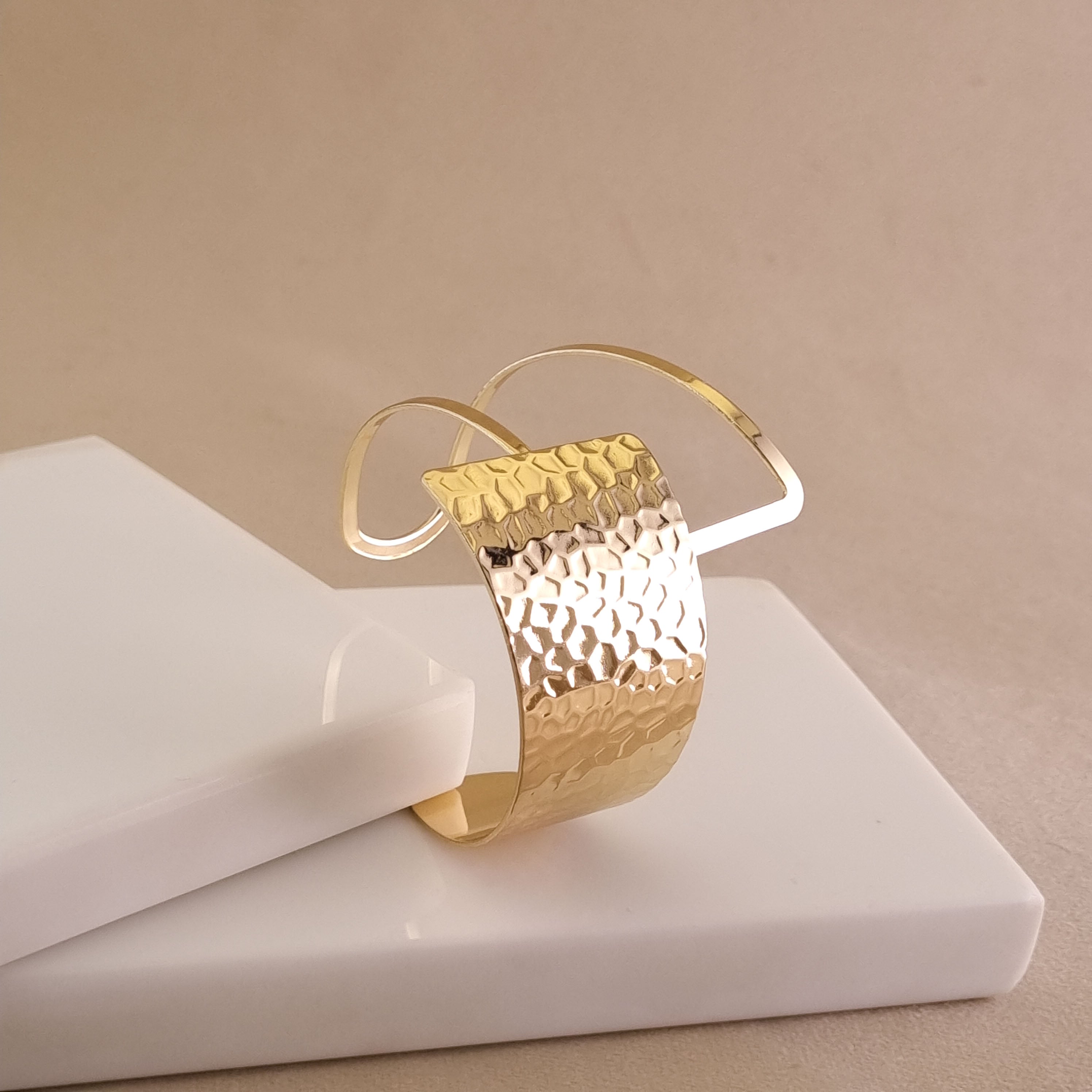 Sculptural Hammered Cuff