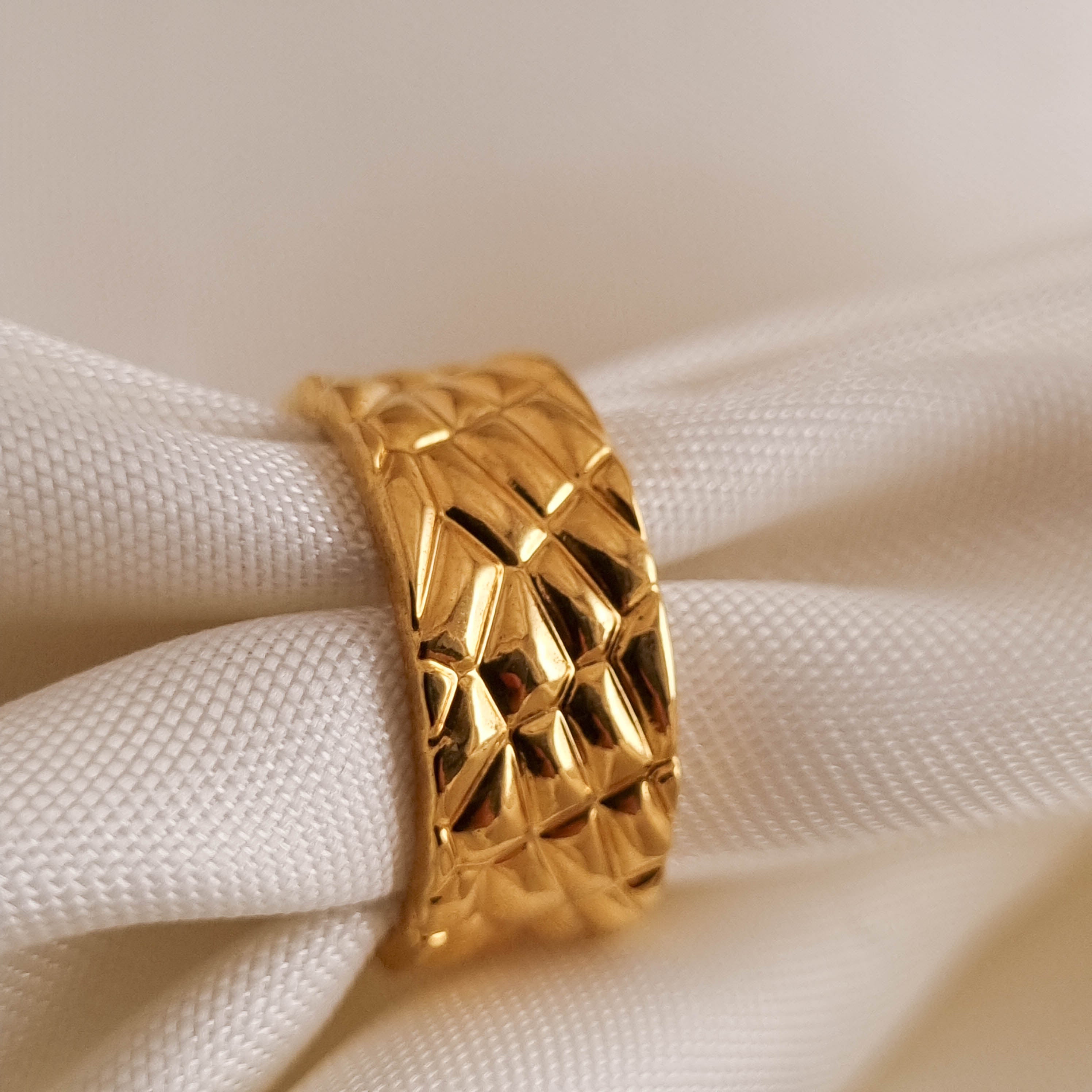 Sculptural Quilted Ring