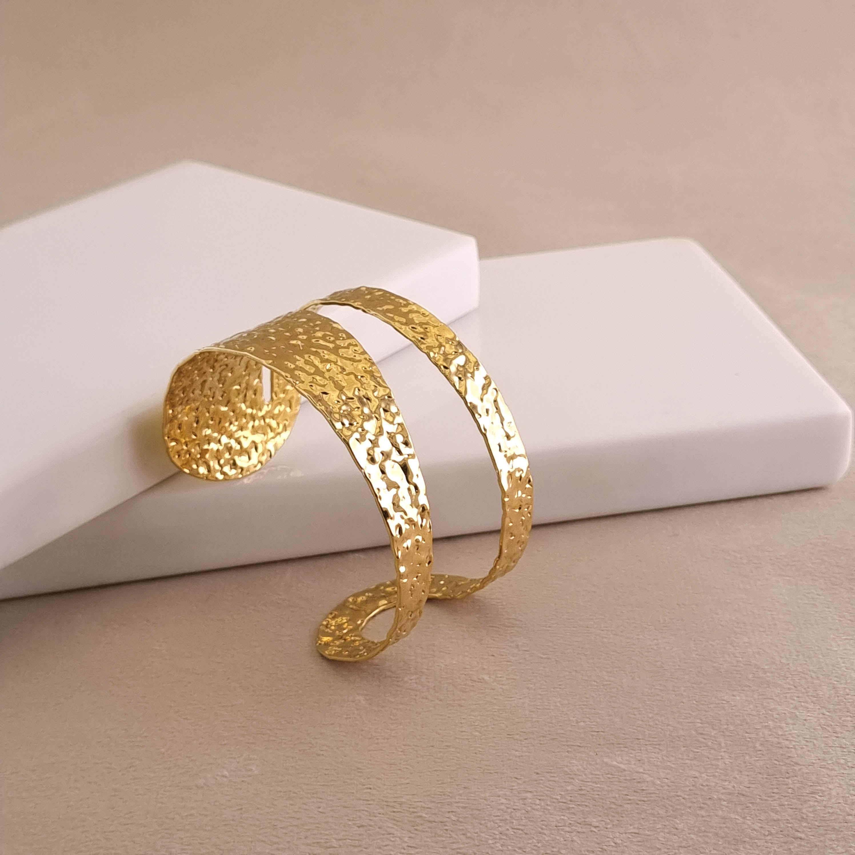 Sculptural Hammered Cuff