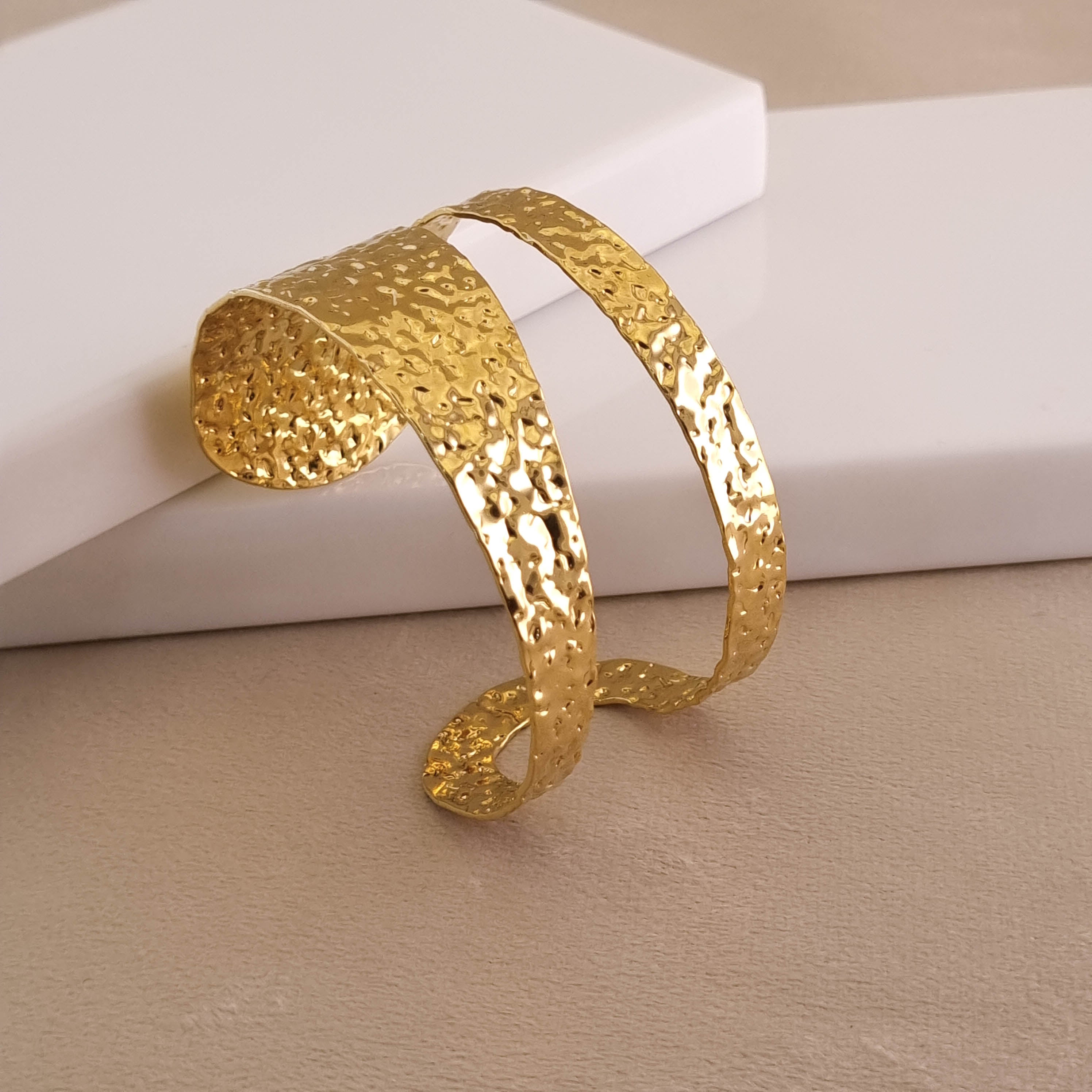 Sculptural Hammered Cuff