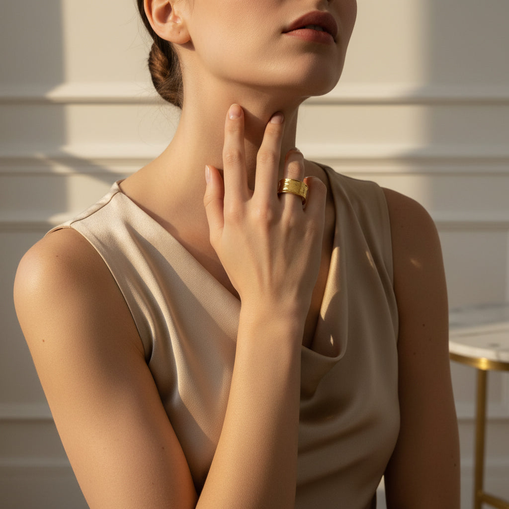 Aureate Waves Ring