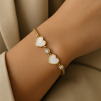 Ethereal Heart Charm Bracelet
