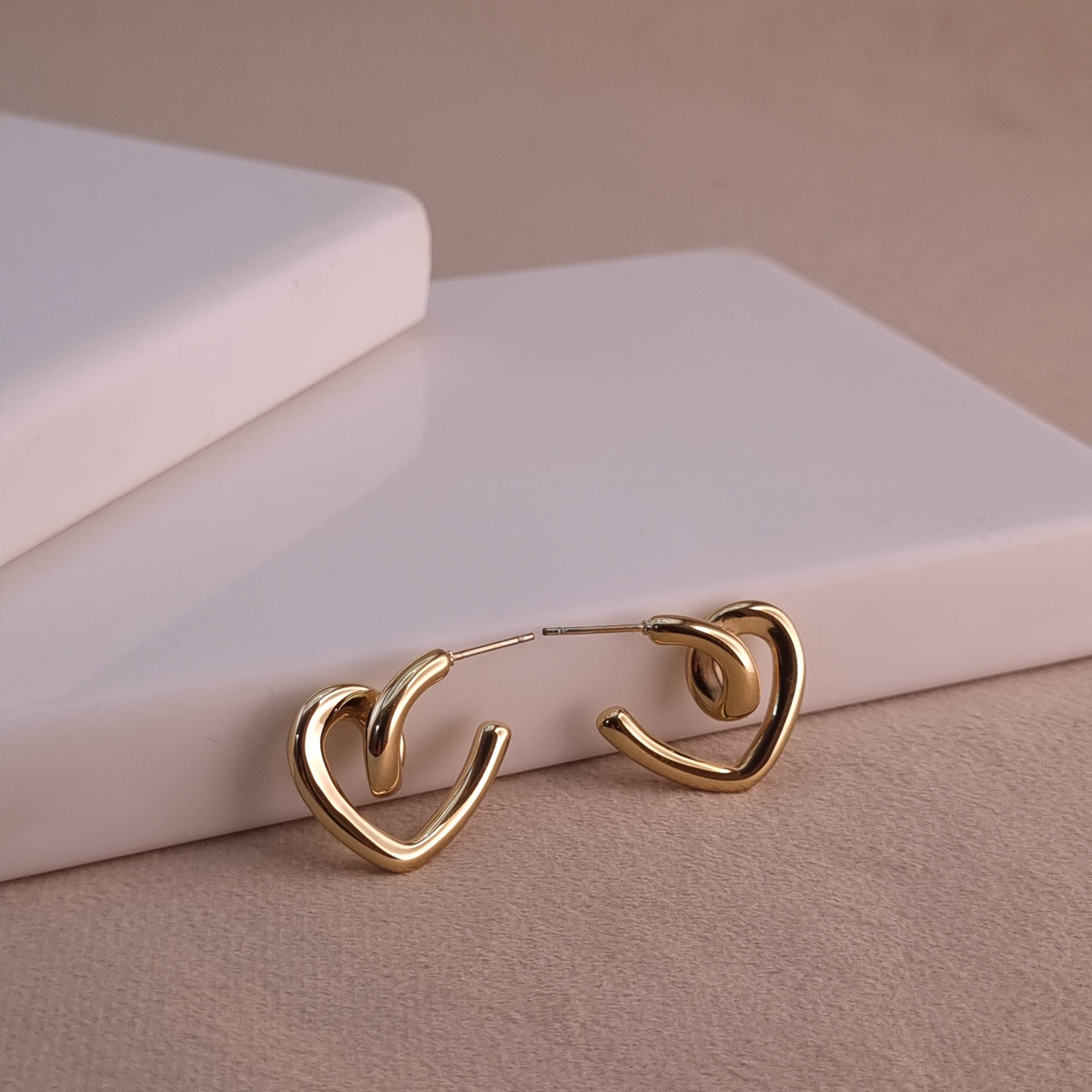 Ethereal Heart Hoops