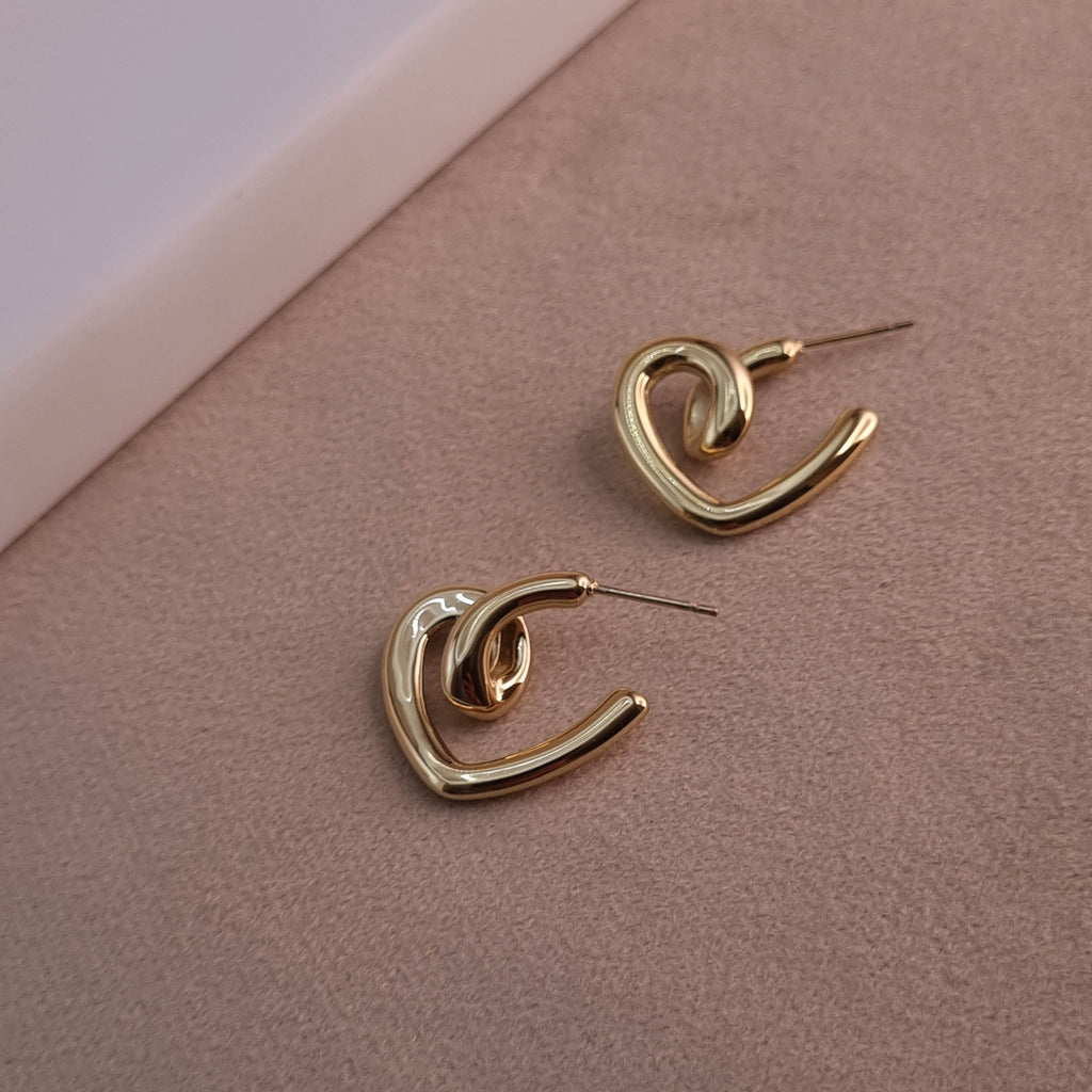 Ethereal Heart Hoops