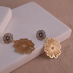 Golden Bloom Statement Earrings