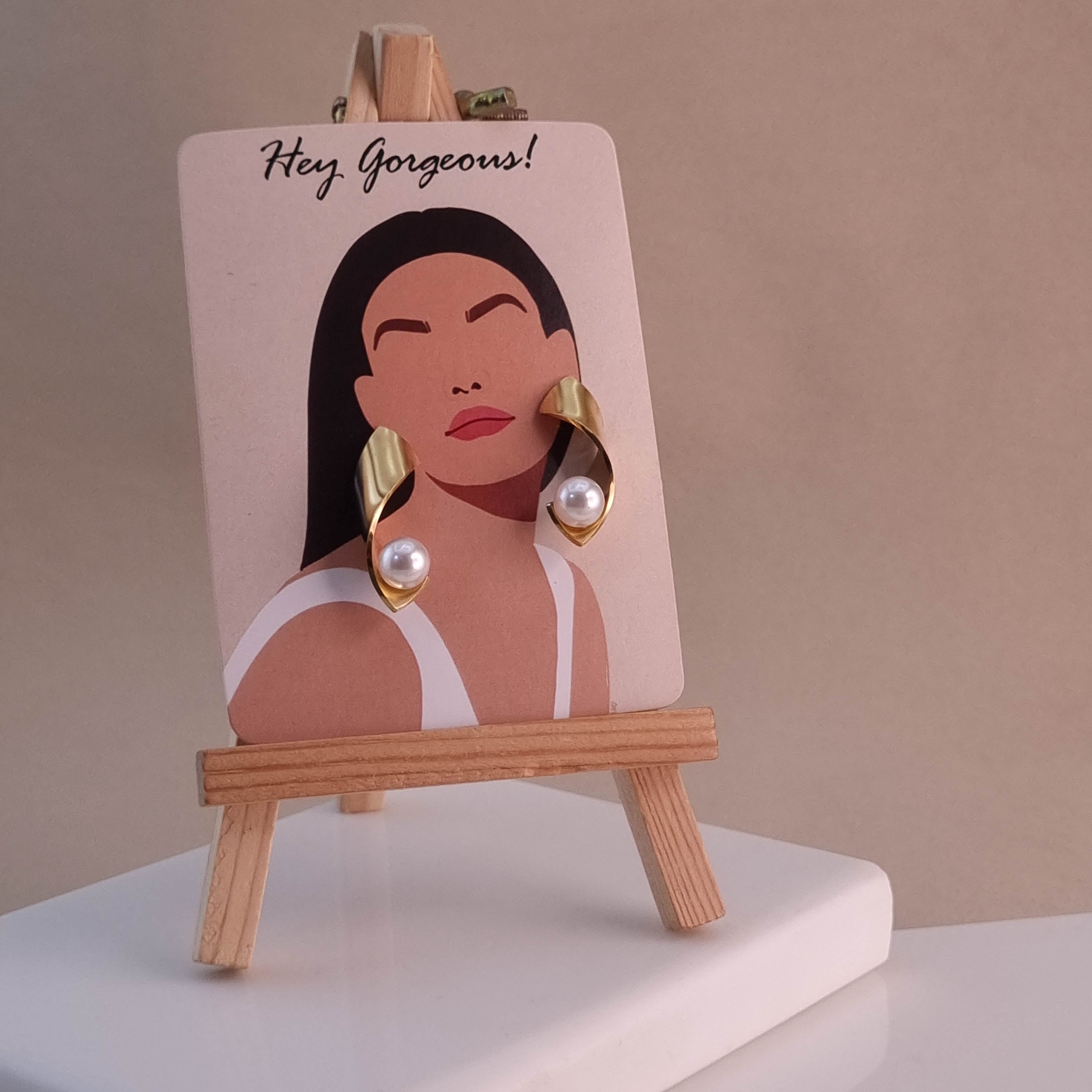 Twisted Elegance Pearl Earrings