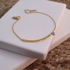 Crystal Bar Chain Anklet