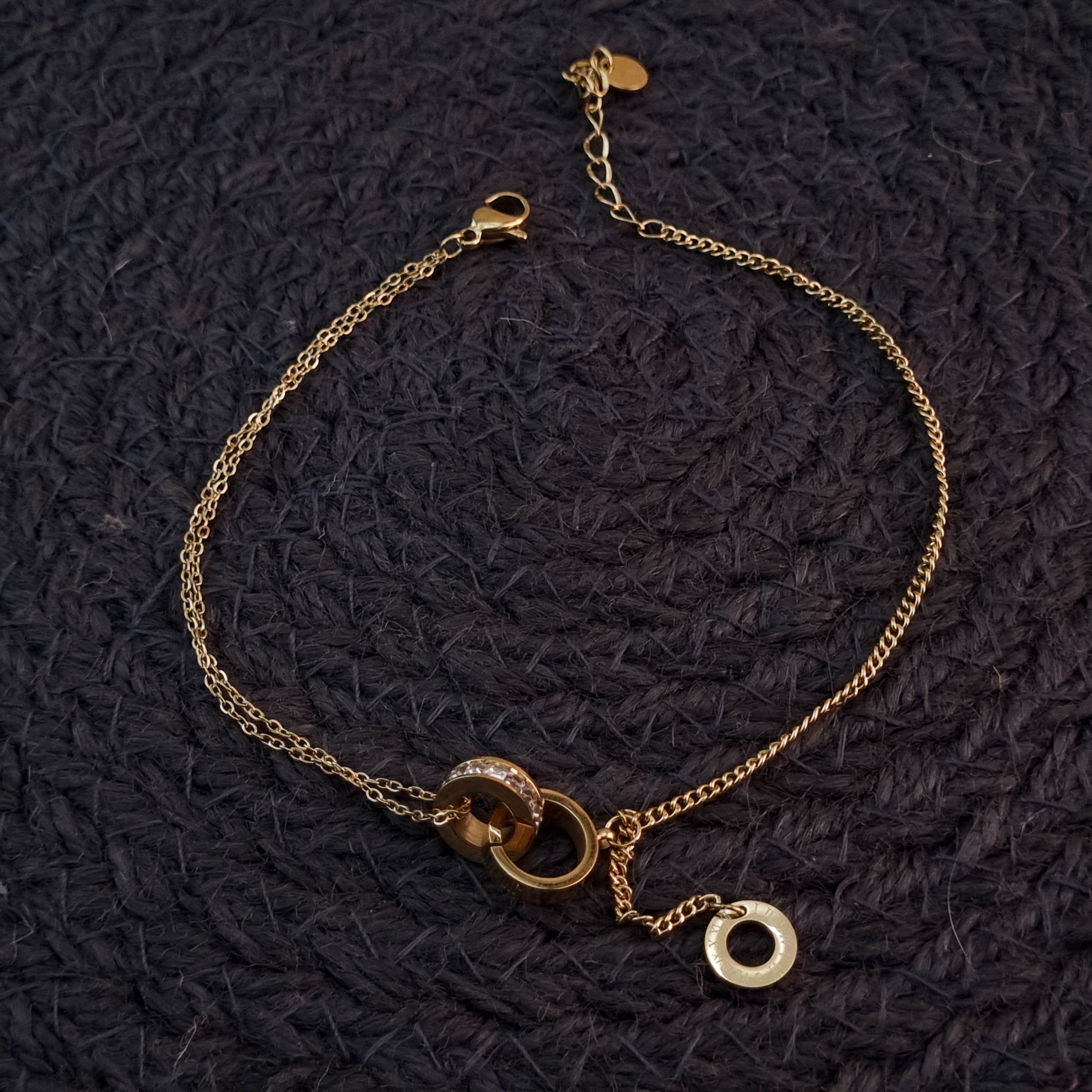 Crystal Ring Drop Anklet