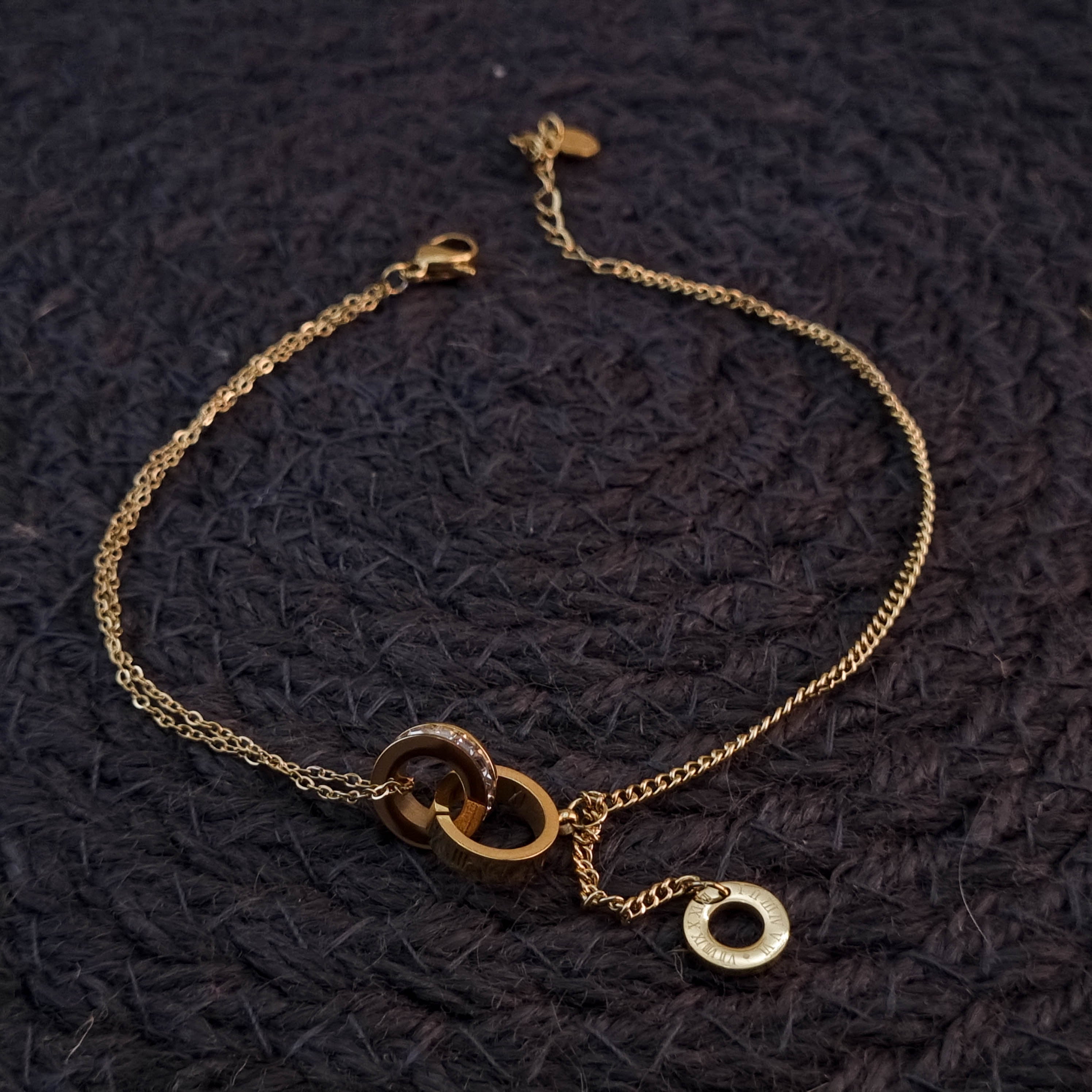 Crystal Ring Drop Anklet