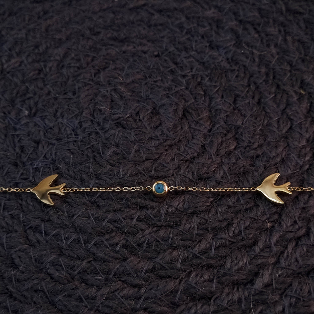 Sky & Sea Dove Anklet