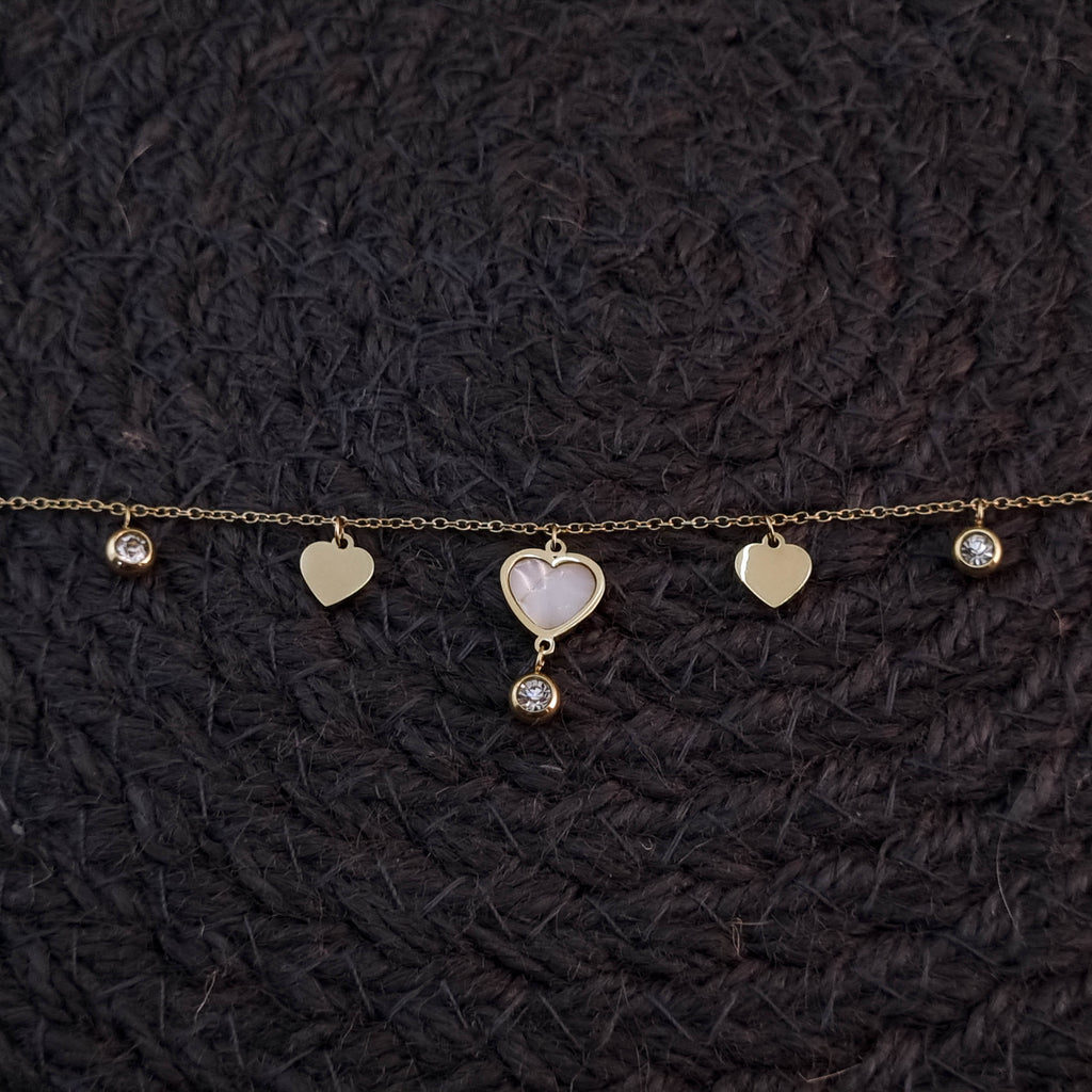 Heart Cascade Anklet