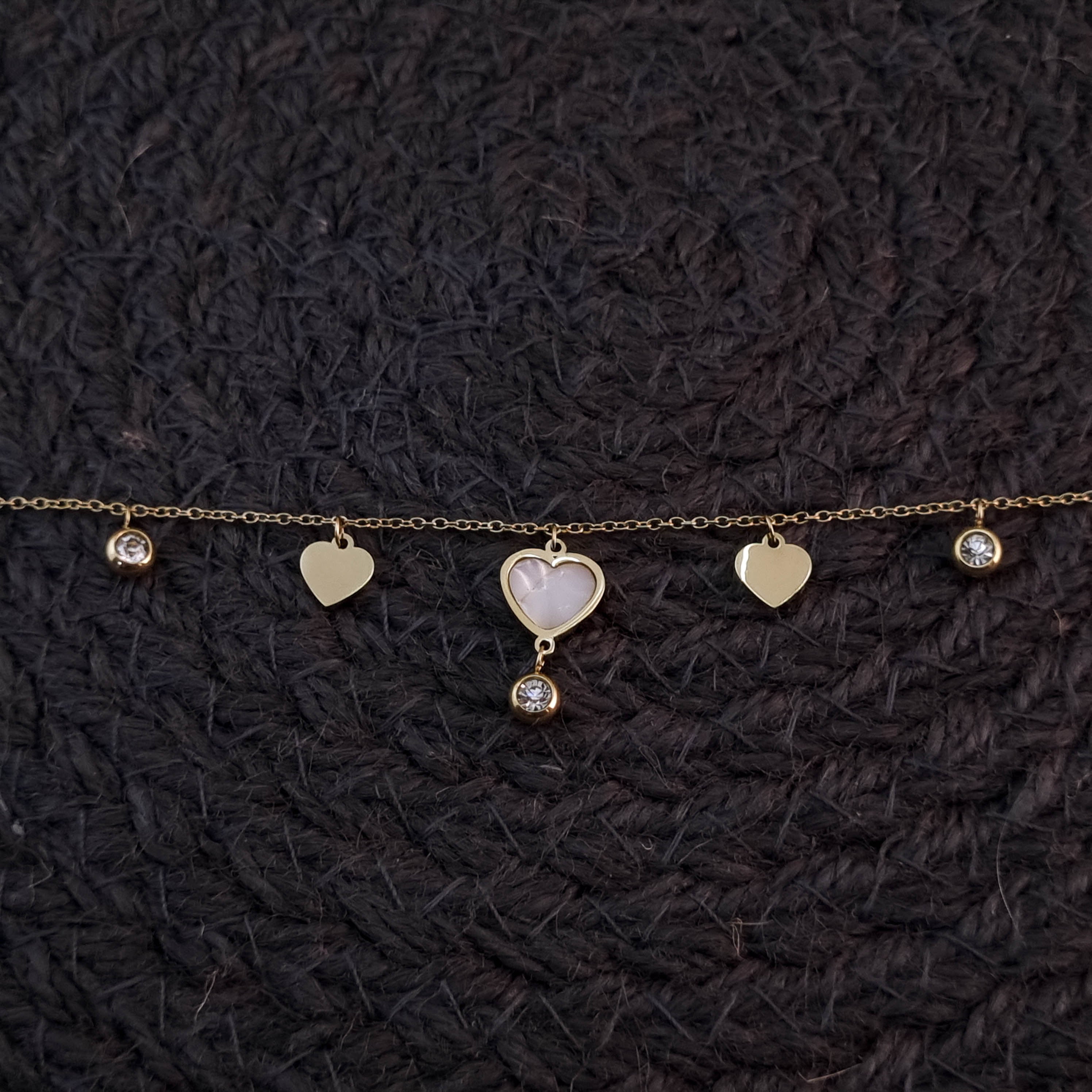Heart Cascade Anklet