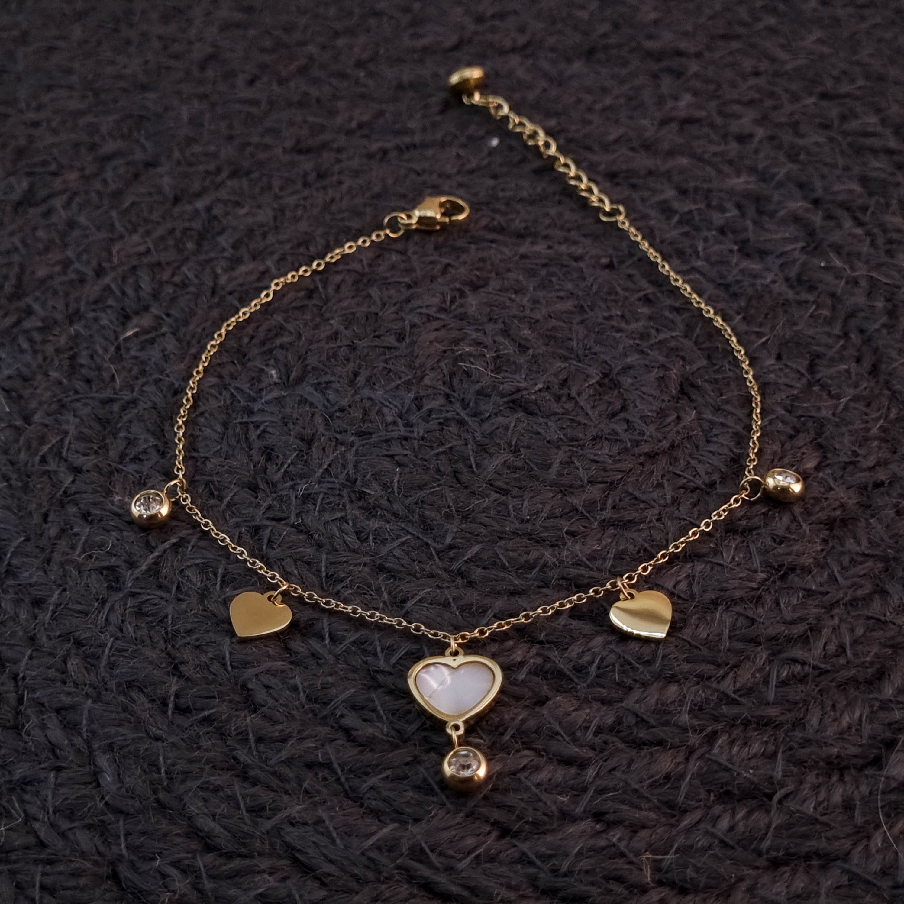 Heart Cascade Anklet