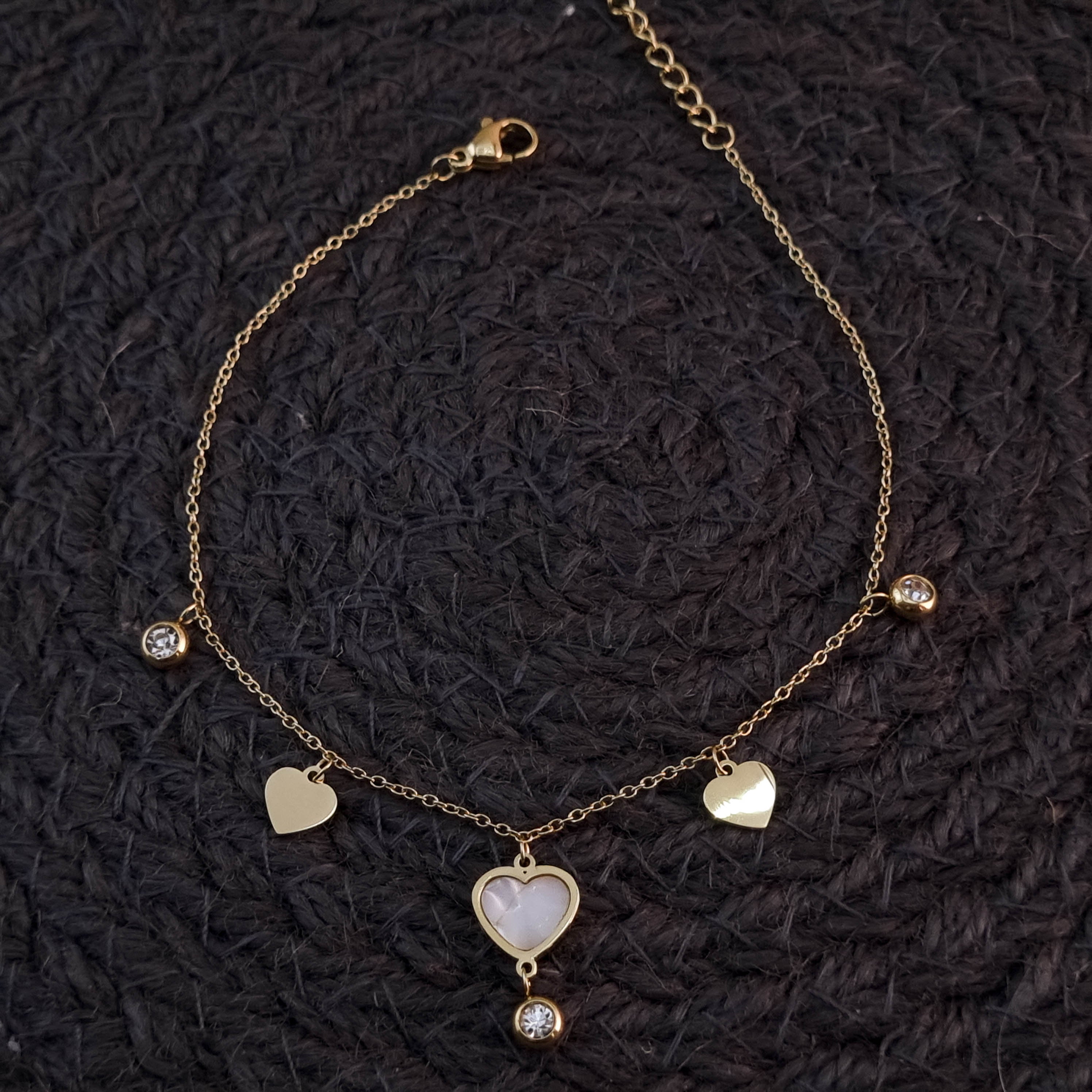 Heart Cascade Anklet