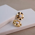 Golden Wave Frames Earrings