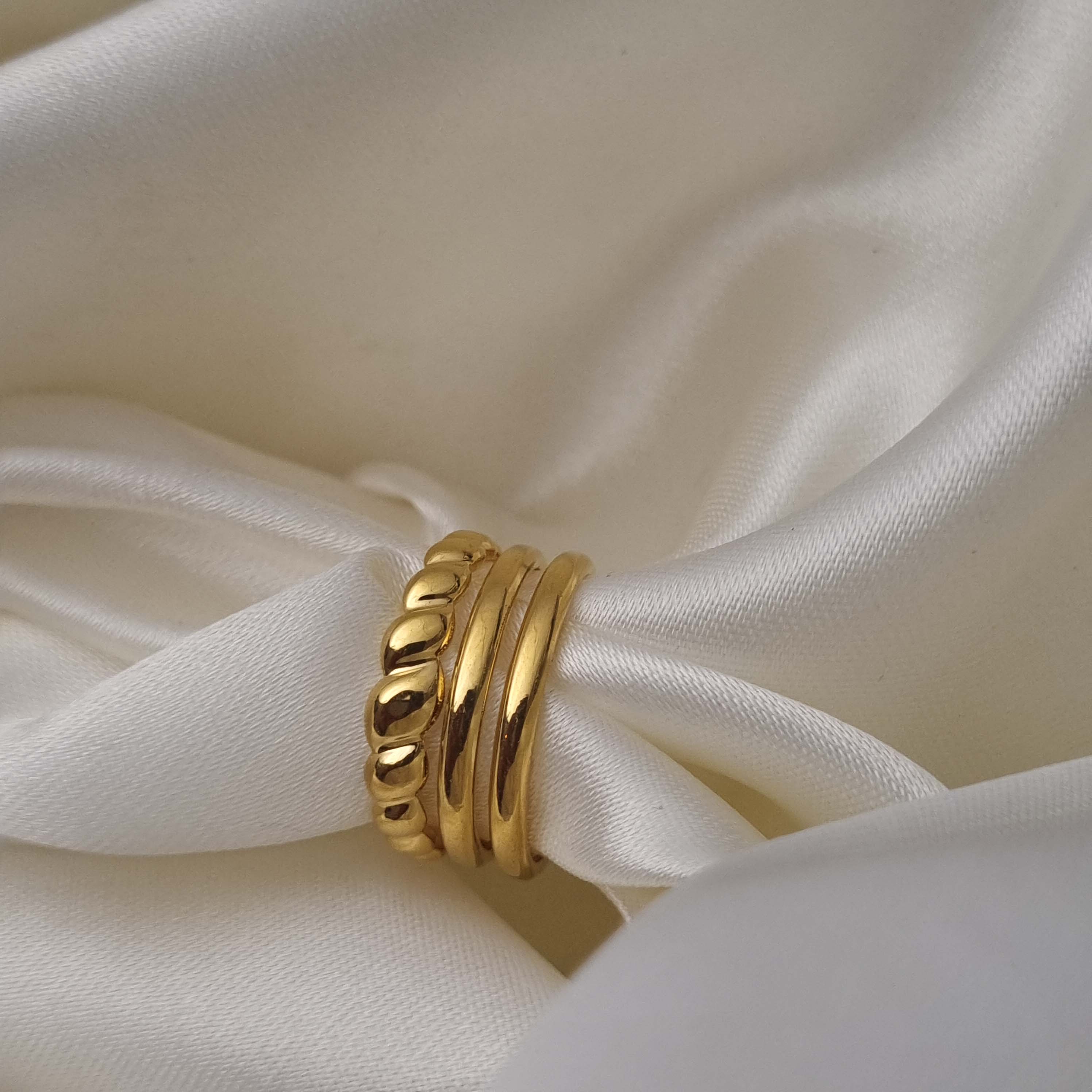 Luminous Cascade Ring