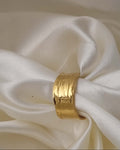 Hammered Wide Band Ring