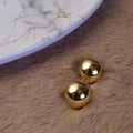 Gilded Orb Huggie Earrings