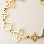 Floréline – Gold Openwork Flower Bracelet
