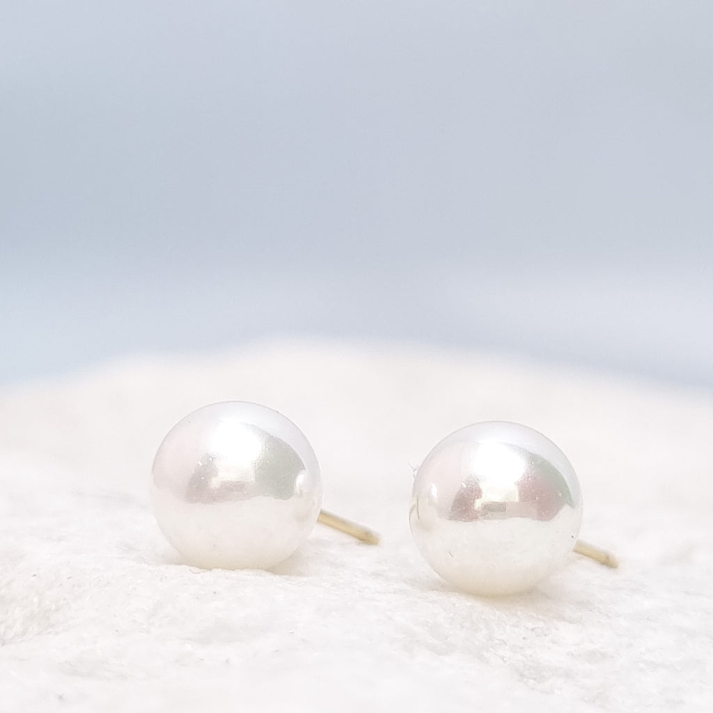 Pearl Ball Stud Earrings