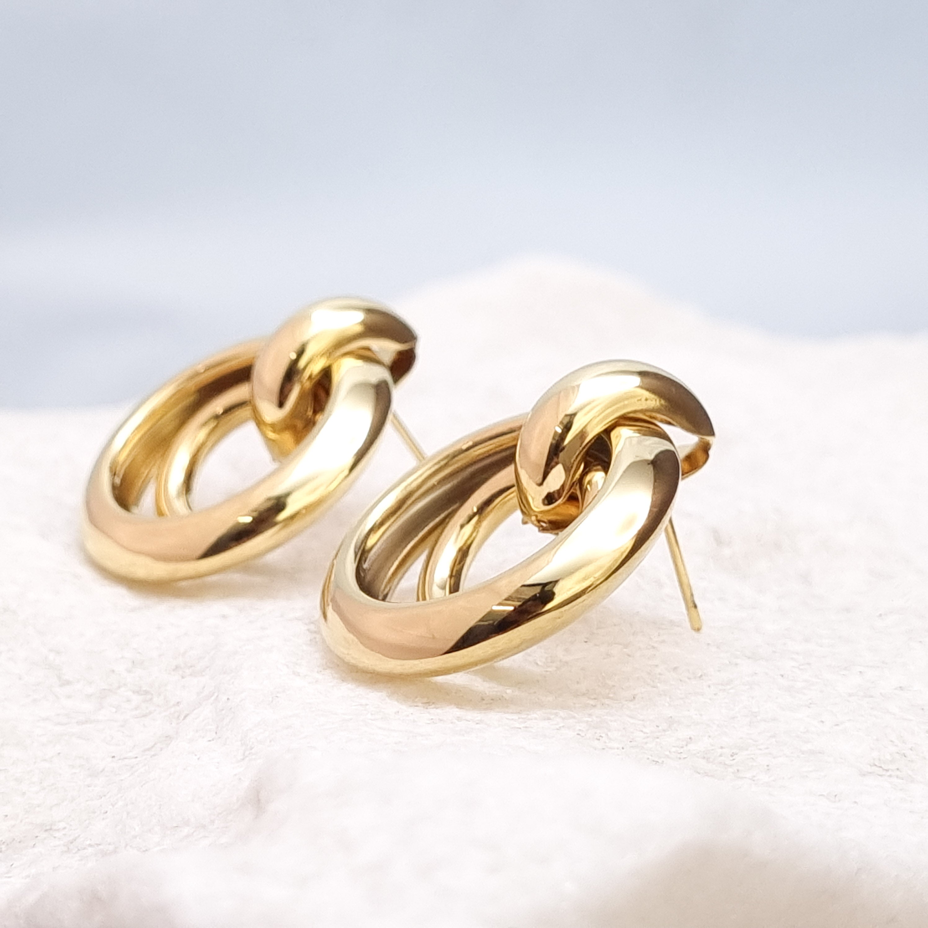 Double Hoop Door Knocker Earrings