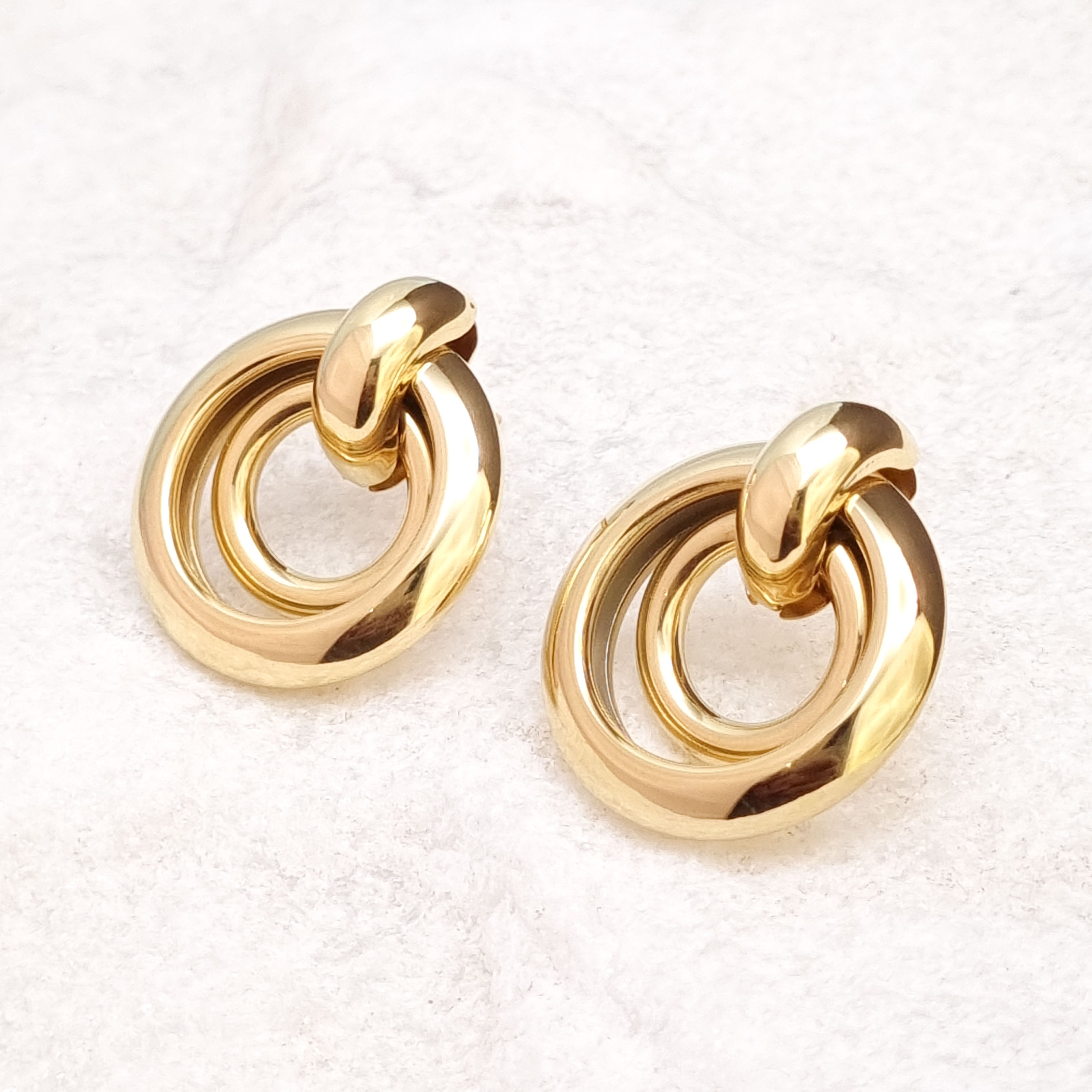 Double Hoop Door Knocker Earrings