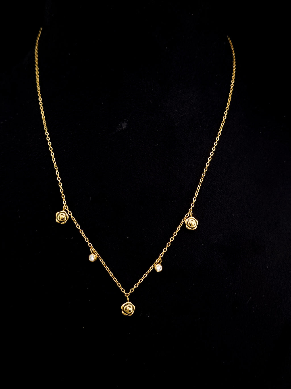 Rose Bloom Station Necklace
