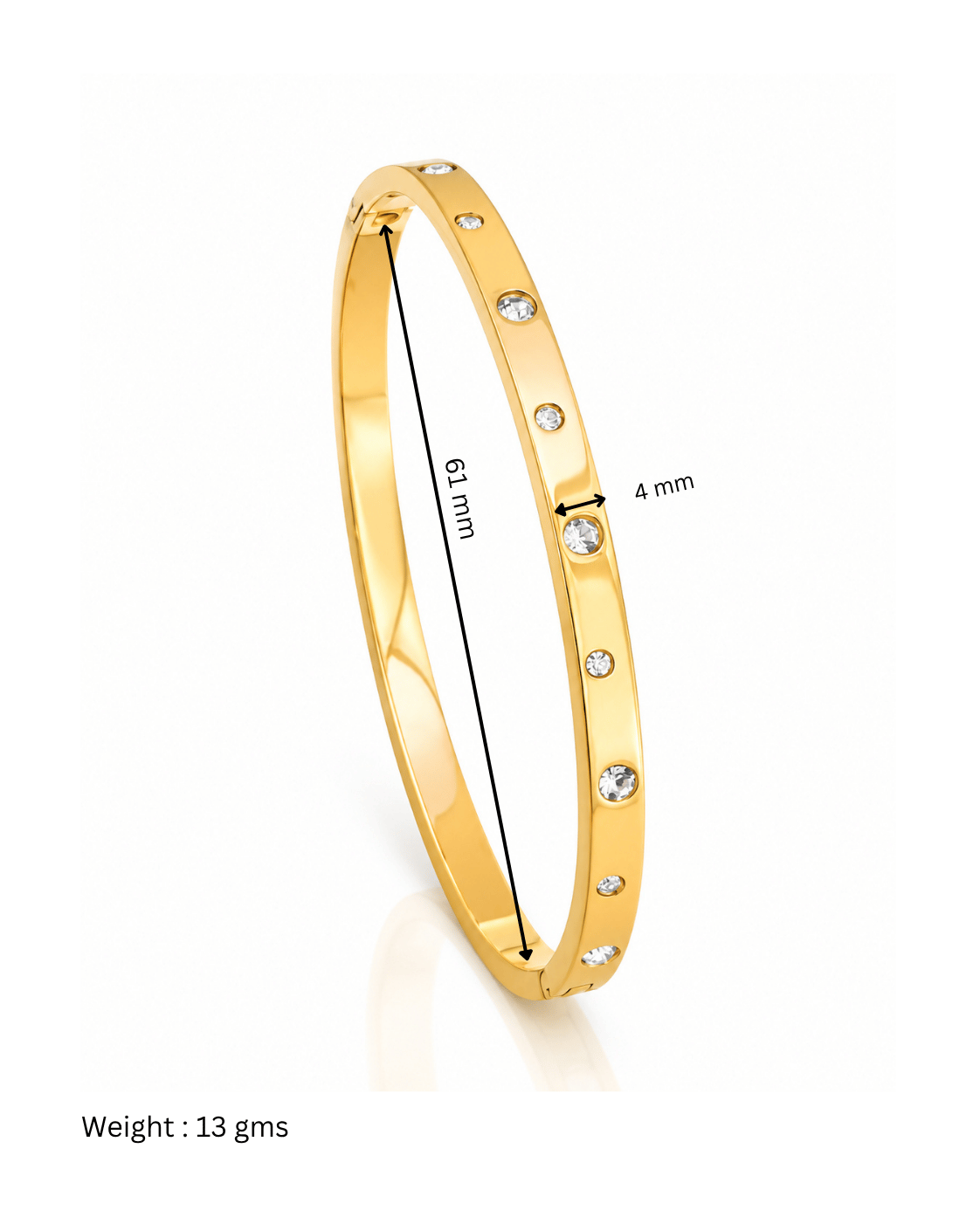 Scatter CZ Side Lock Cuff Bracelet
