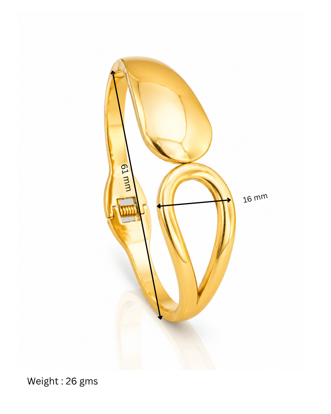 Molten Teardrop Spring Cuff Bracelet