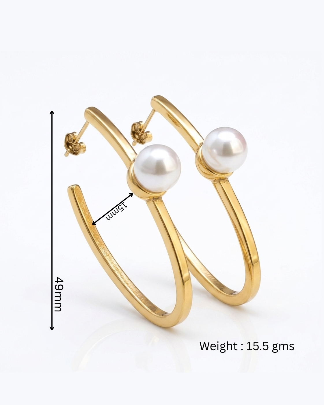 Double Bar Pearl Statement Earrings