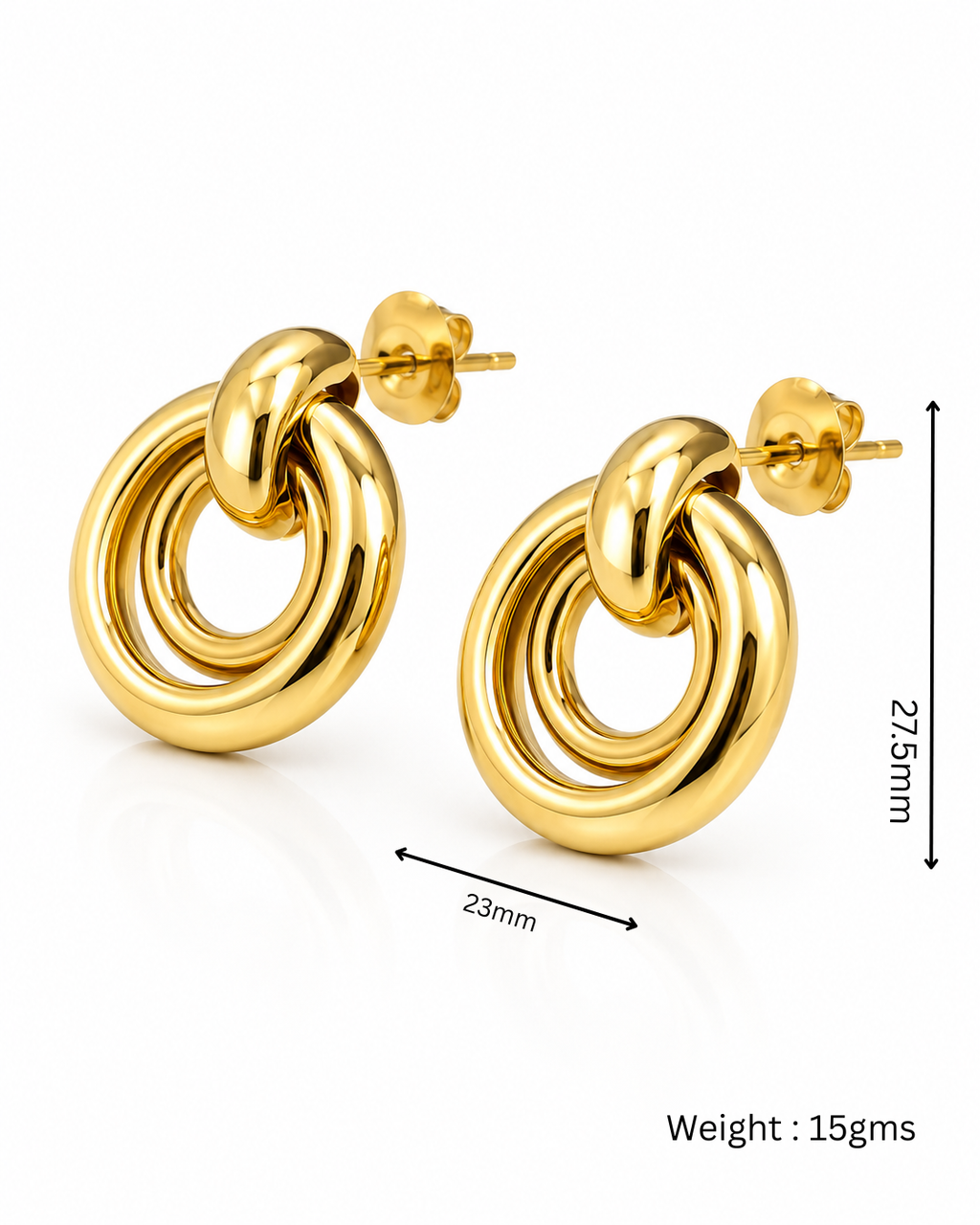 Double Hoop Door Knocker Earrings
