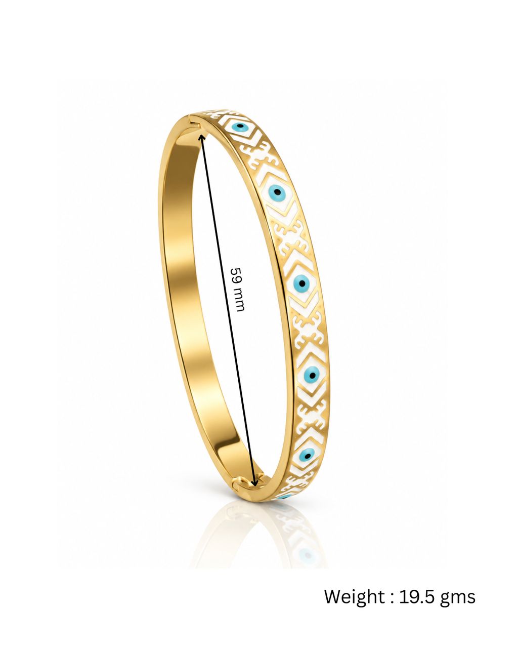 Evil Eye Tribal Enamel Cuff Bracelet