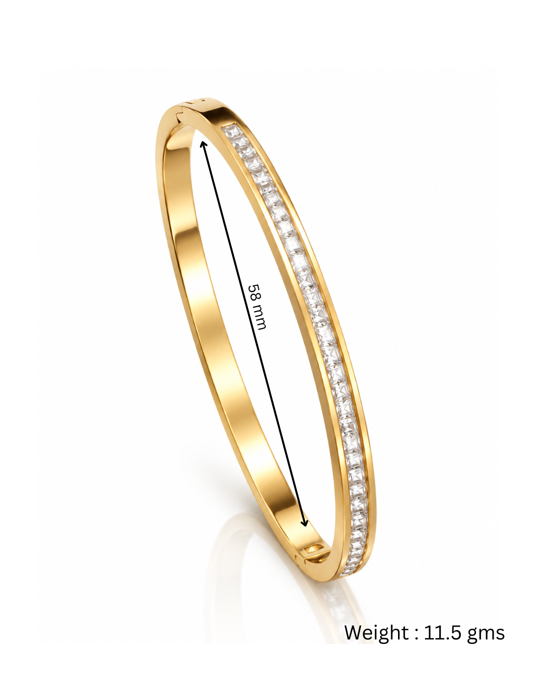 Pavé Half-Row Locking Cuff Bracelet