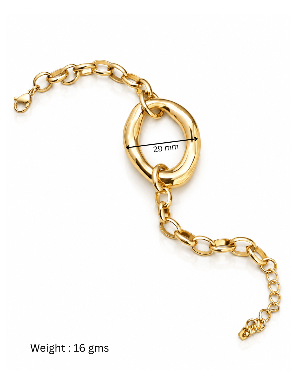 Molten Orbit Chain Bracelet
