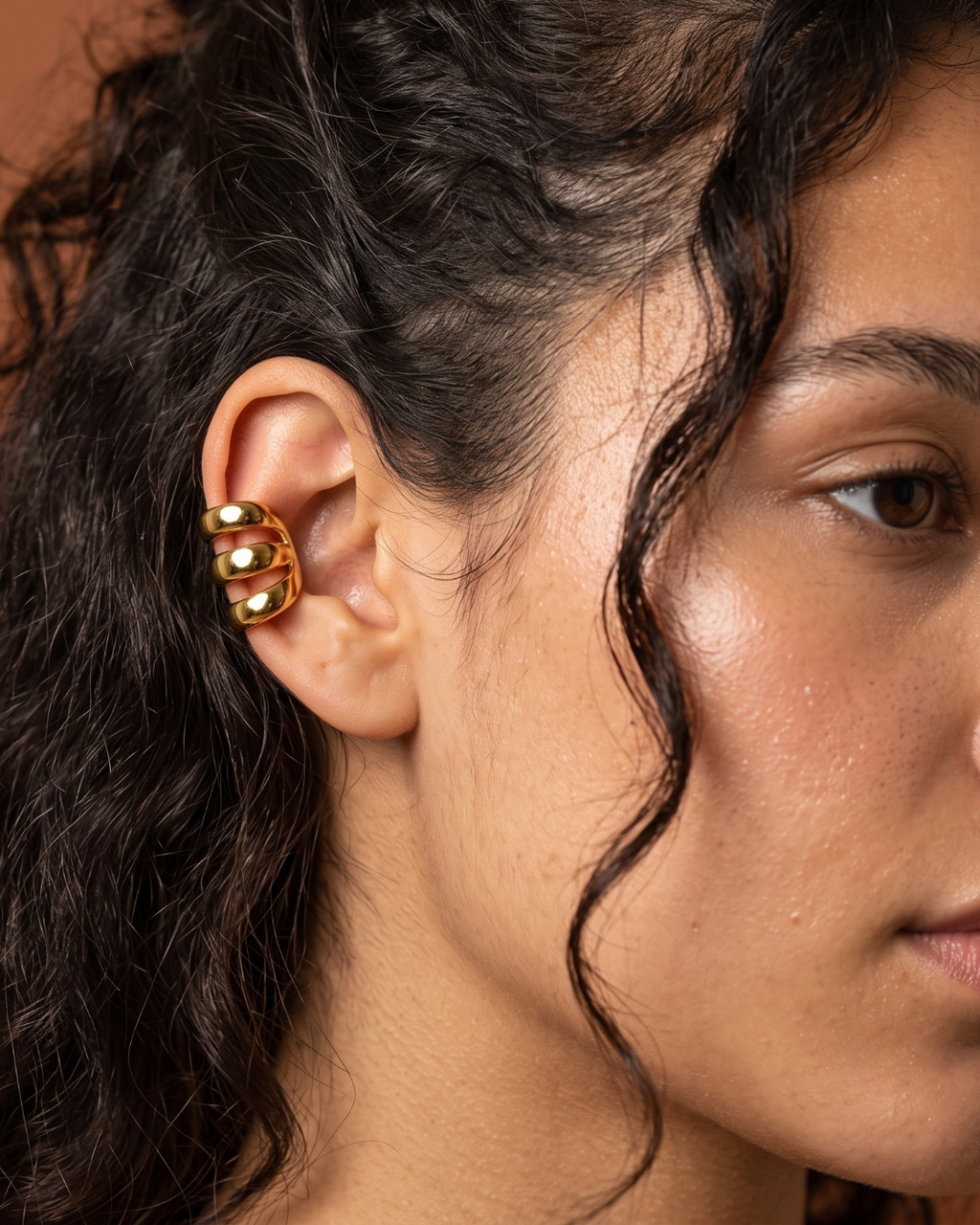 Triple Band Polished Ear Cuff