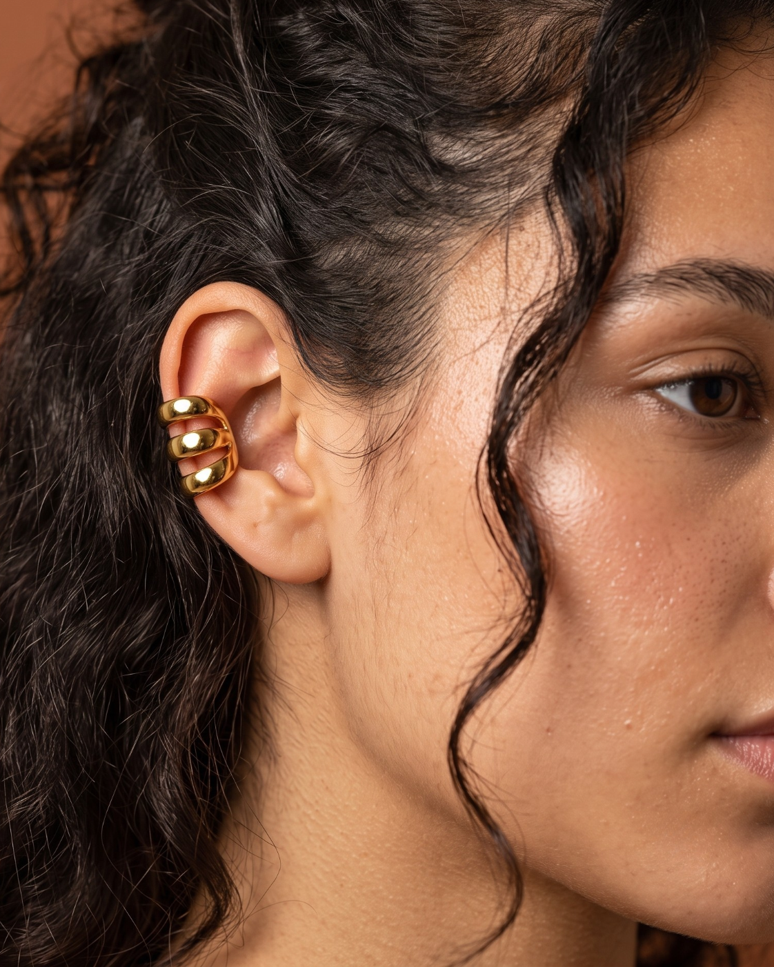 Triple Band Polished Ear Cuff