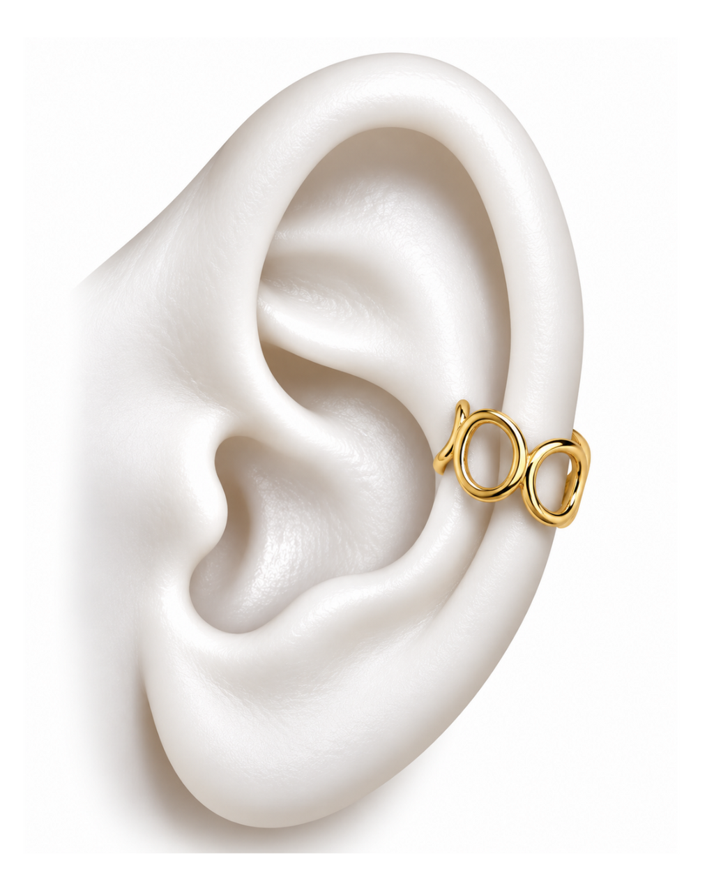 Double Petal Open Ear Cuff
